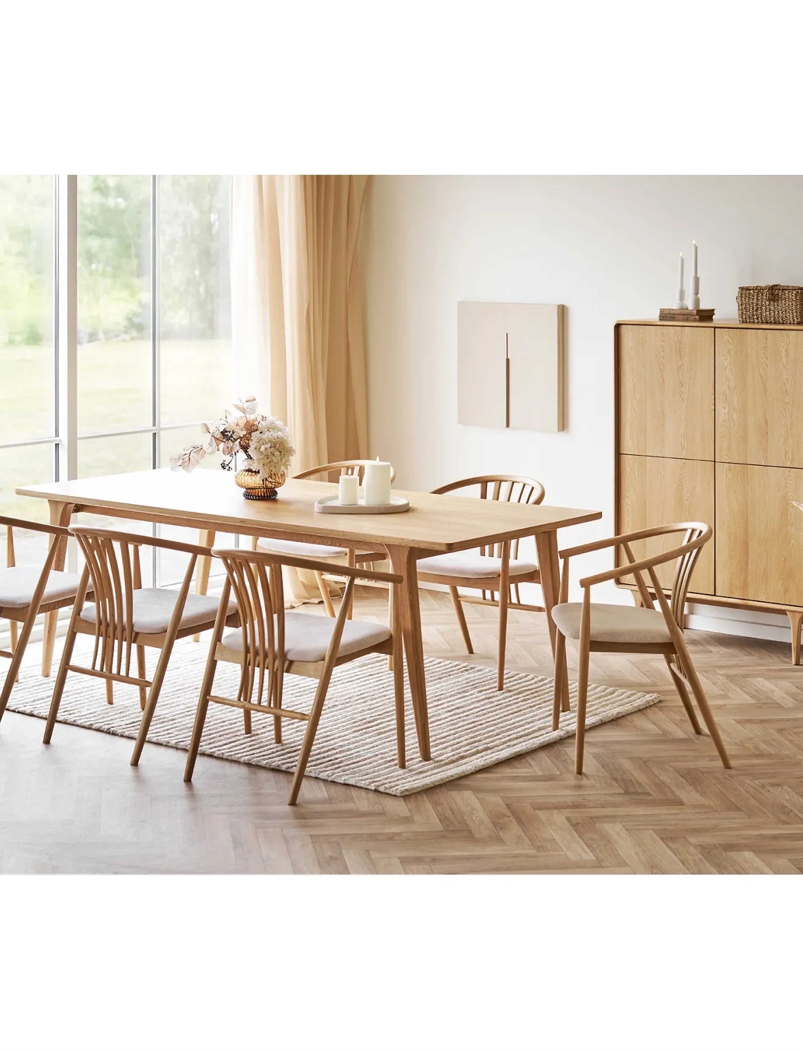 House Nordic - Ada - Cabinet, oak, 100x40x140 cm - skåp - natural - 5
