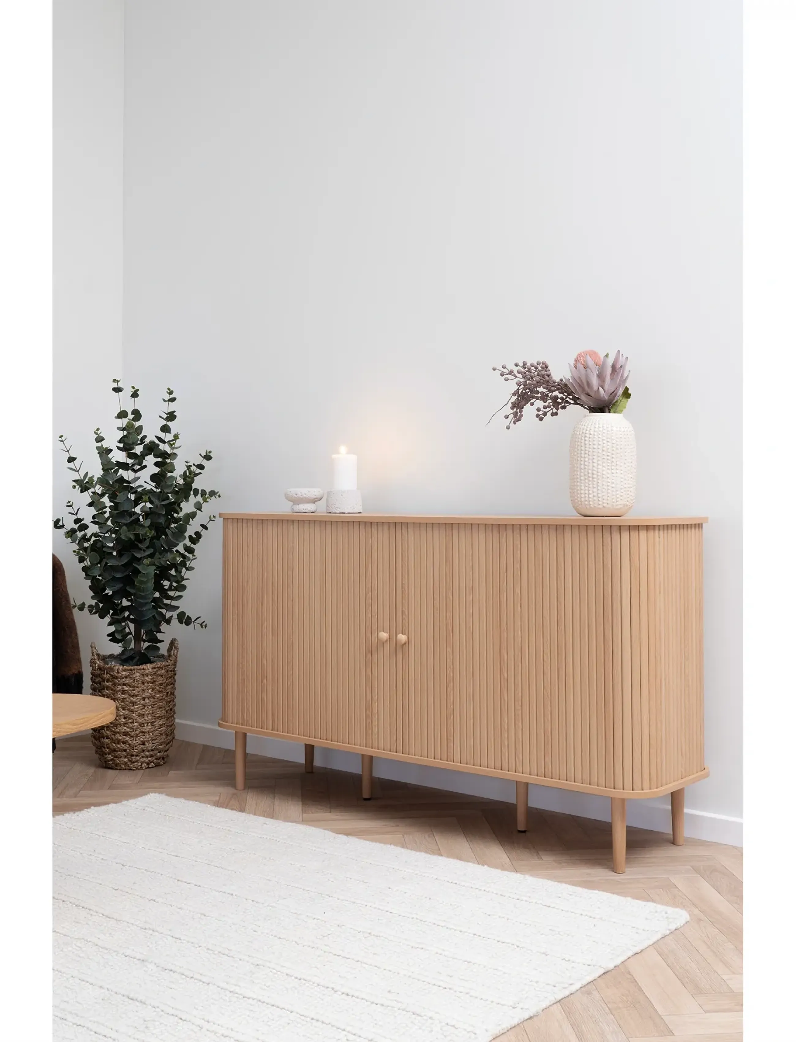 House Nordic - Tokyo Side board, 2 doors, natural , 140x40x79 cm - natural - 5