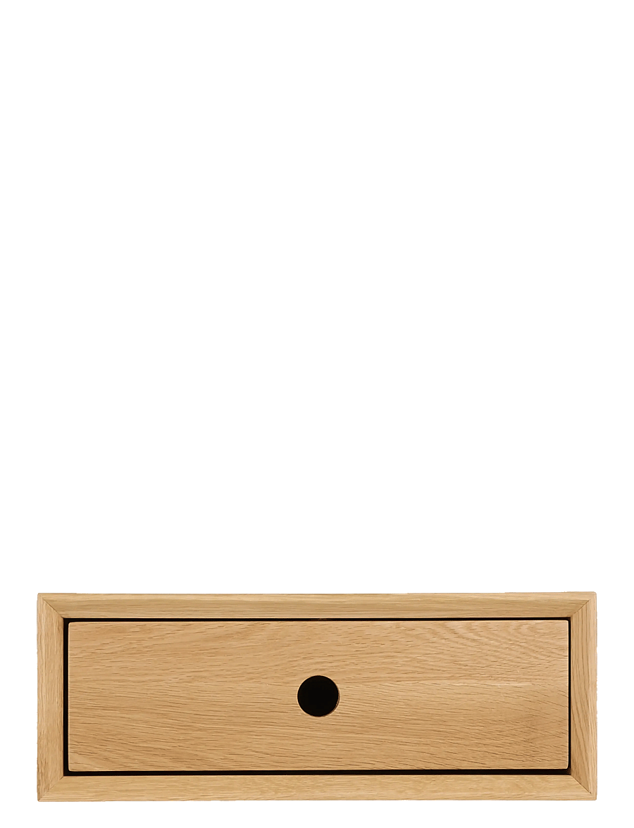 House Nordic - Lotte - Wallmounted chest, 1 drawer, lacquered oak, - kapid - oak - 1