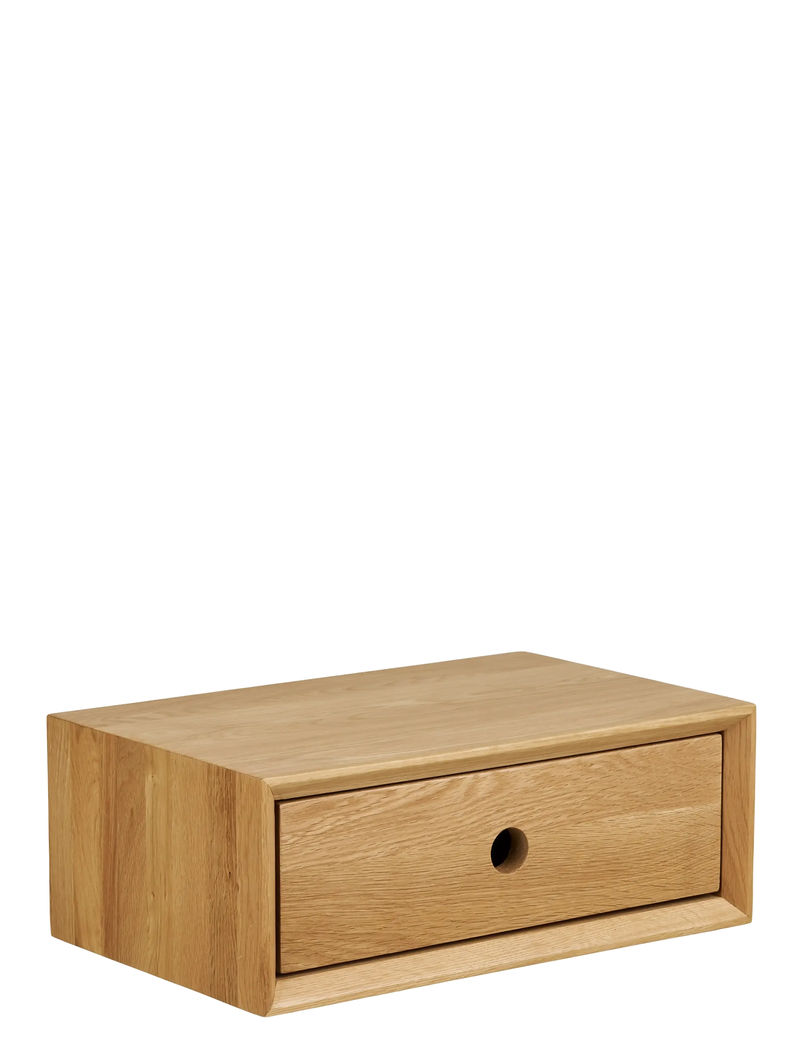 House Nordic - Lotte - Wallmounted chest, 1 drawer, lacquered oak, - kapid - oak - 2