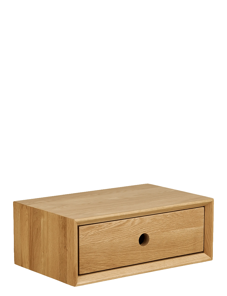 House Nordic - Lotte - Wallmounted chest, 1 drawer, lacquered oak, - kapid - oak - 2