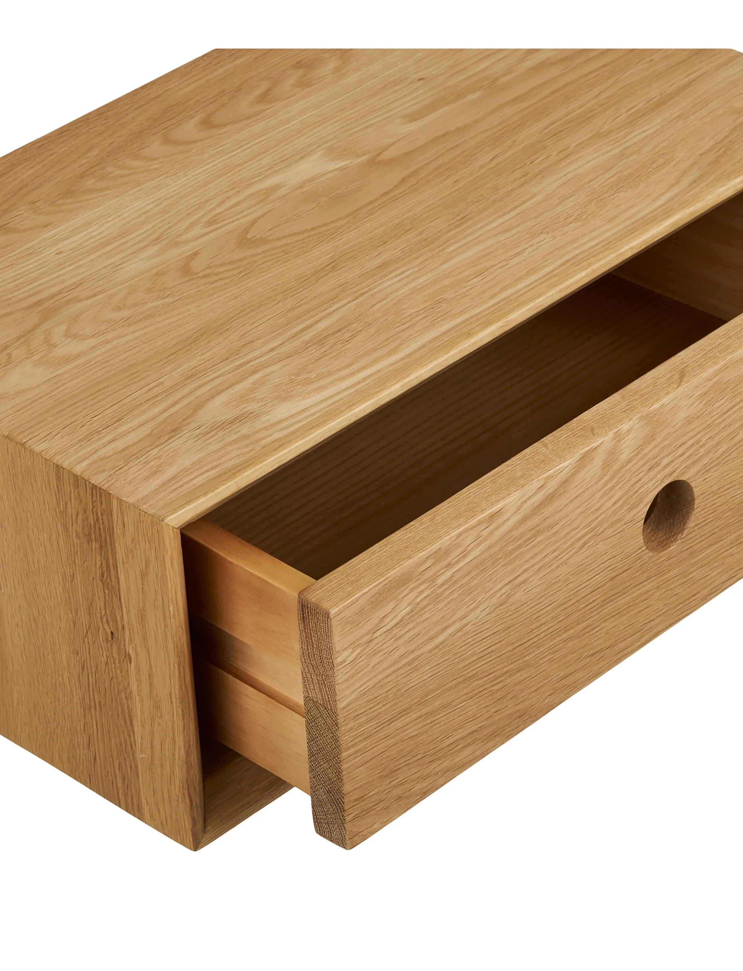 House Nordic - Lotte - Wallmounted chest, 1 drawer, lacquered oak, - kapid - oak - 4