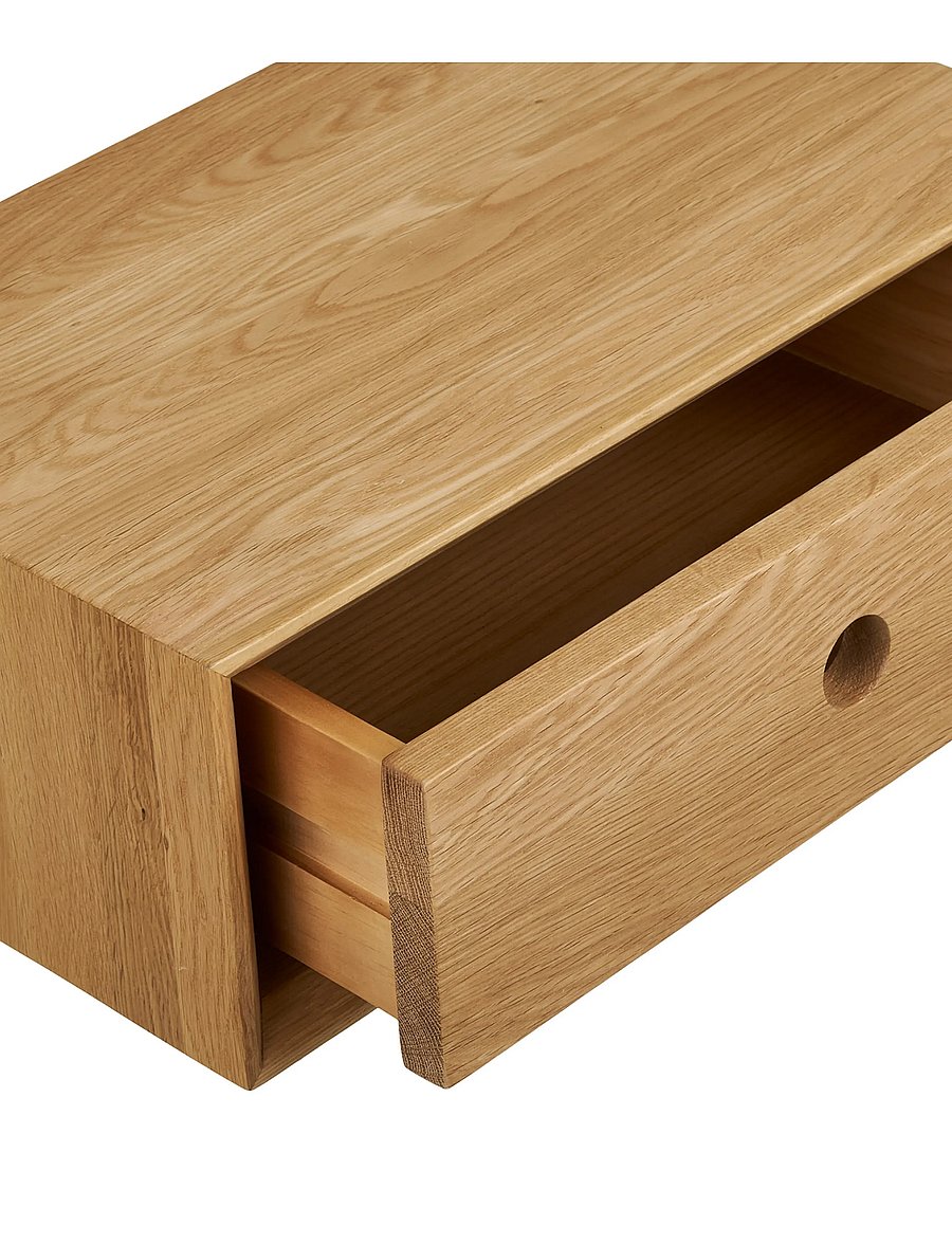 House Nordic - Lotte - Wallmounted chest, 1 drawer, lacquered oak, - kapid - oak - 4