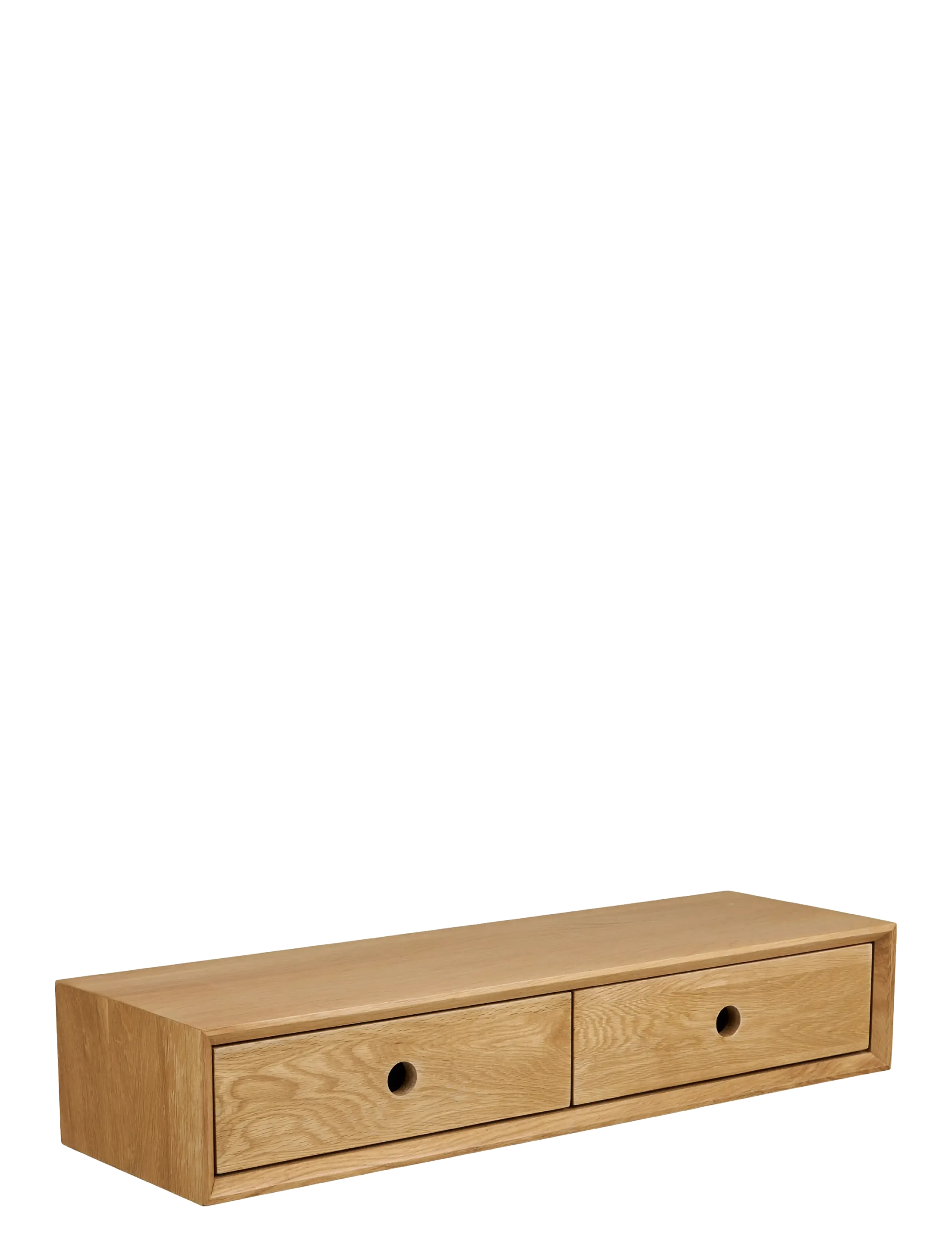 House Nordic - Lotte - Wallmounted chest, 2 drawers, lacquered oak - schränke - oak - 2
