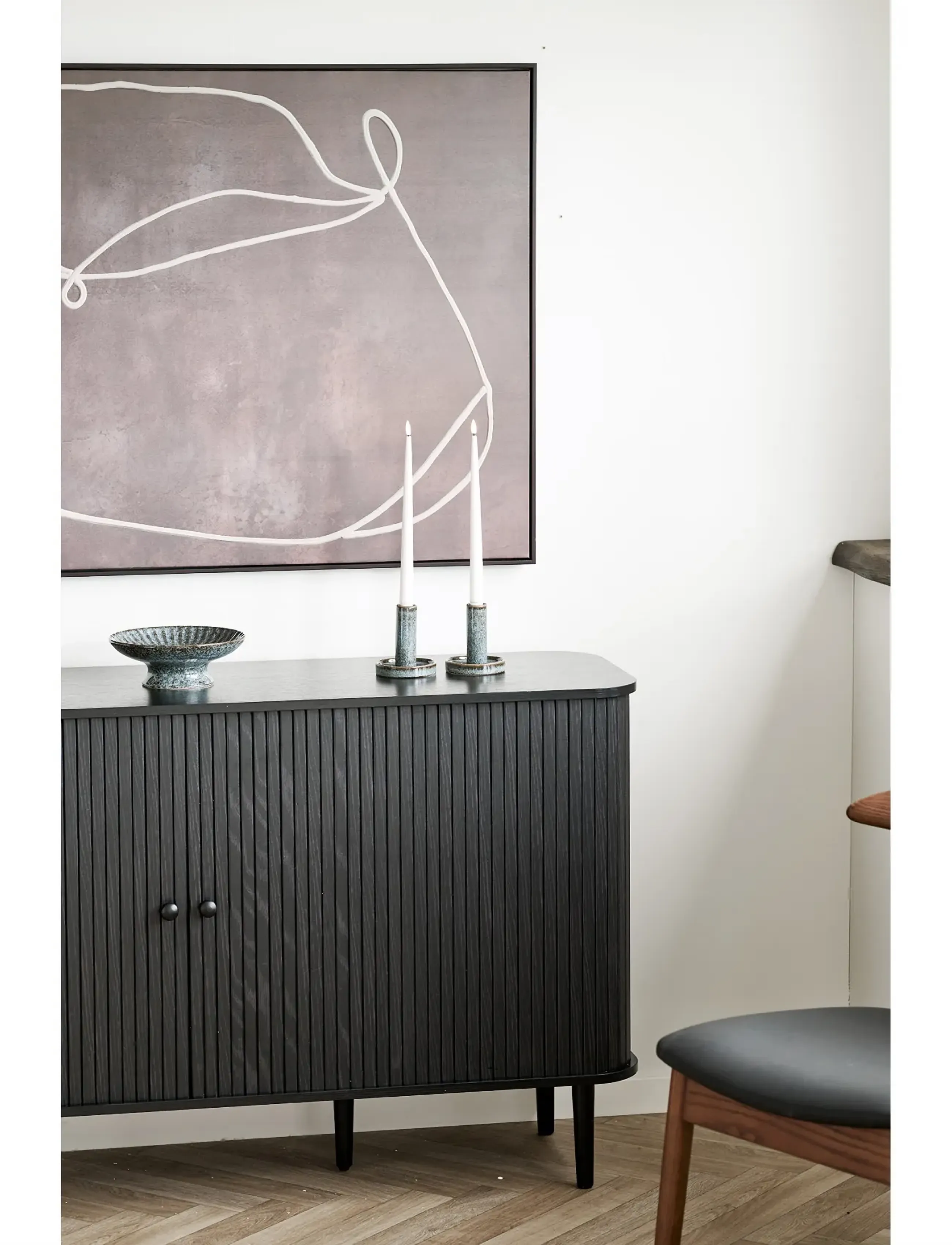House Nordic - Tokyo - Sideboard, 2 doors, - black - 5