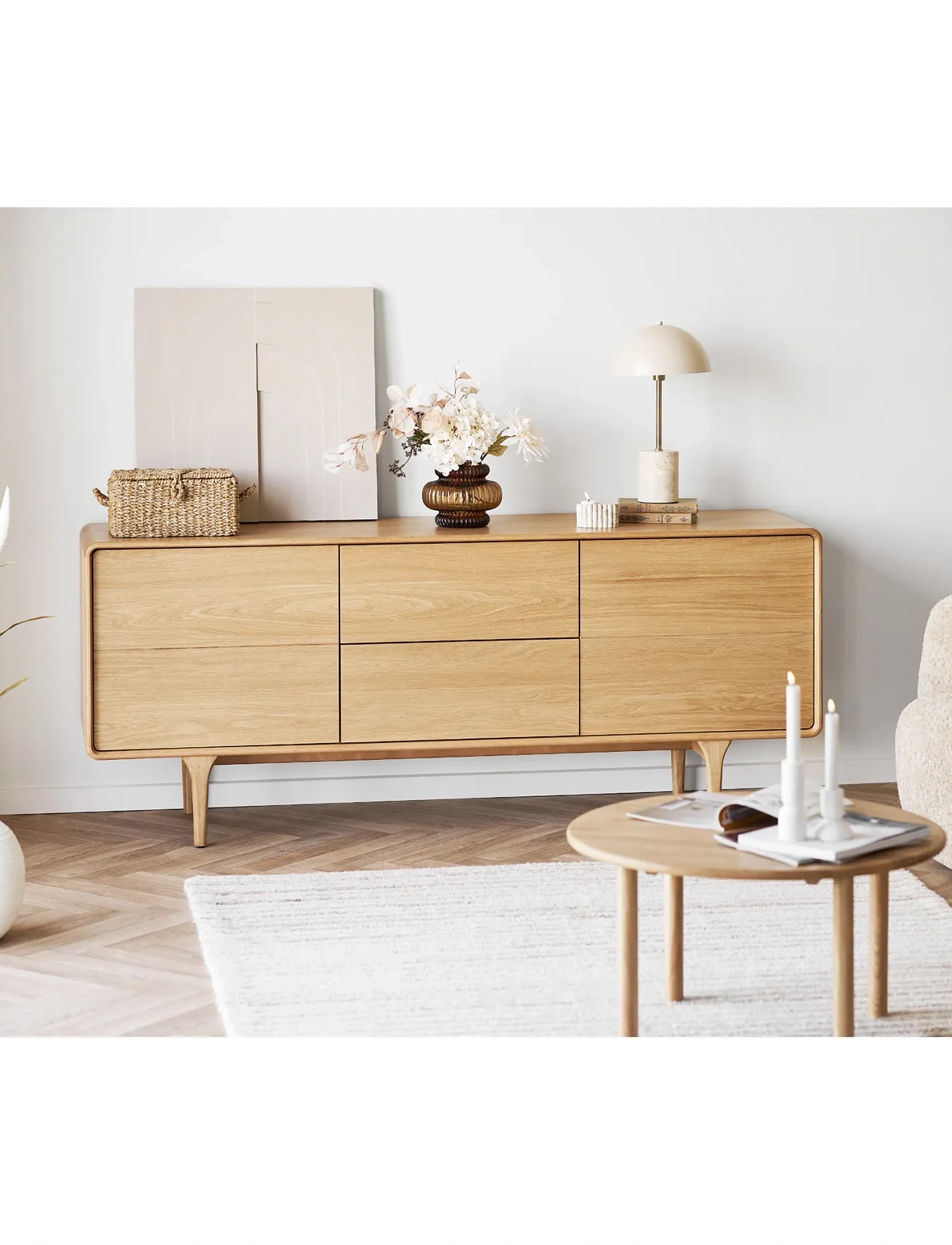 House Nordic Ada - Sideboard, Oak, 180X45X75 cm, 45X180X75 cm, Møbler > Skab, Unisex