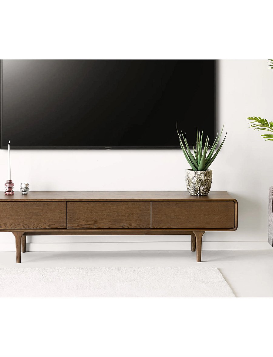 House Nordic - Ada - TV-bench, oak - skabe - dark brown - 0
