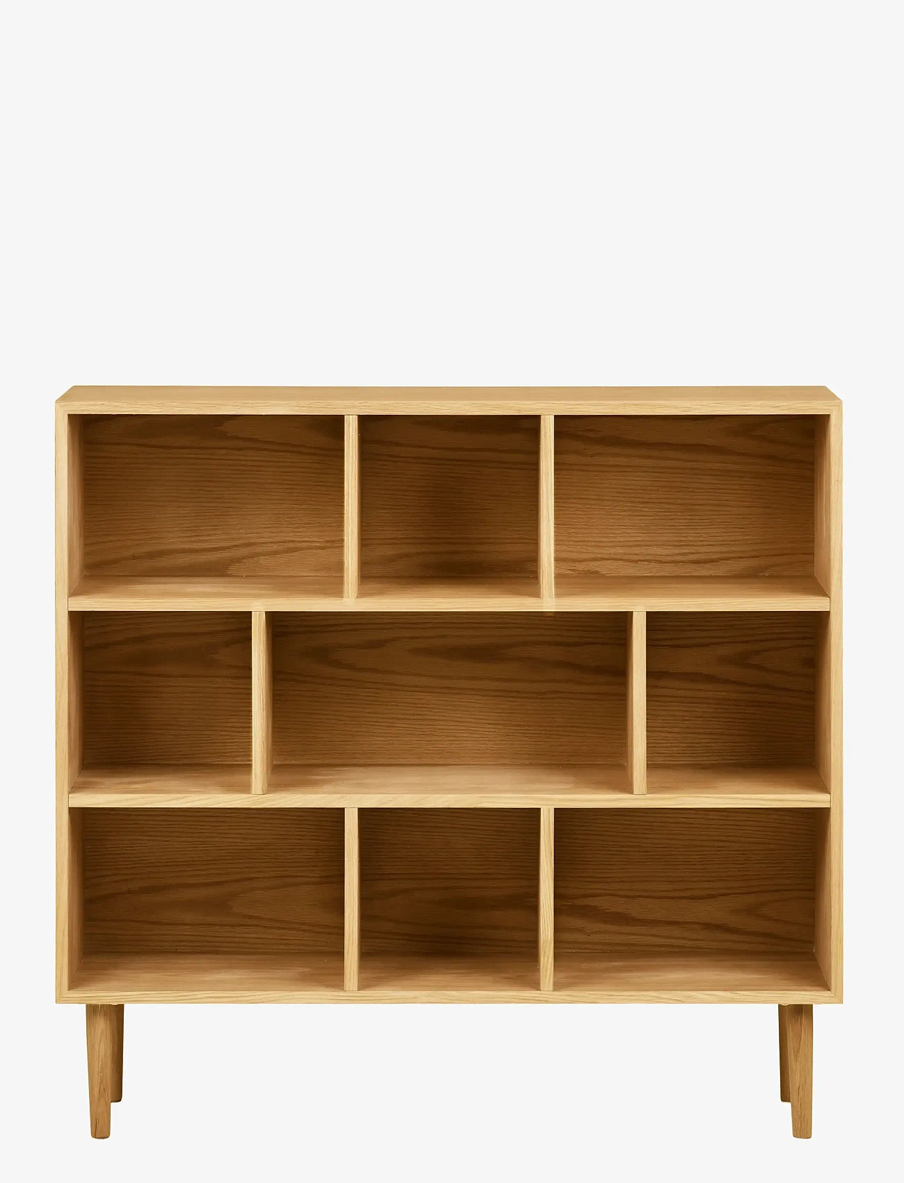 House Nordic - Helle - Book cabinet, oak/oak veneer, natural, 30x112x104,5 cm - skåp - natural - 0