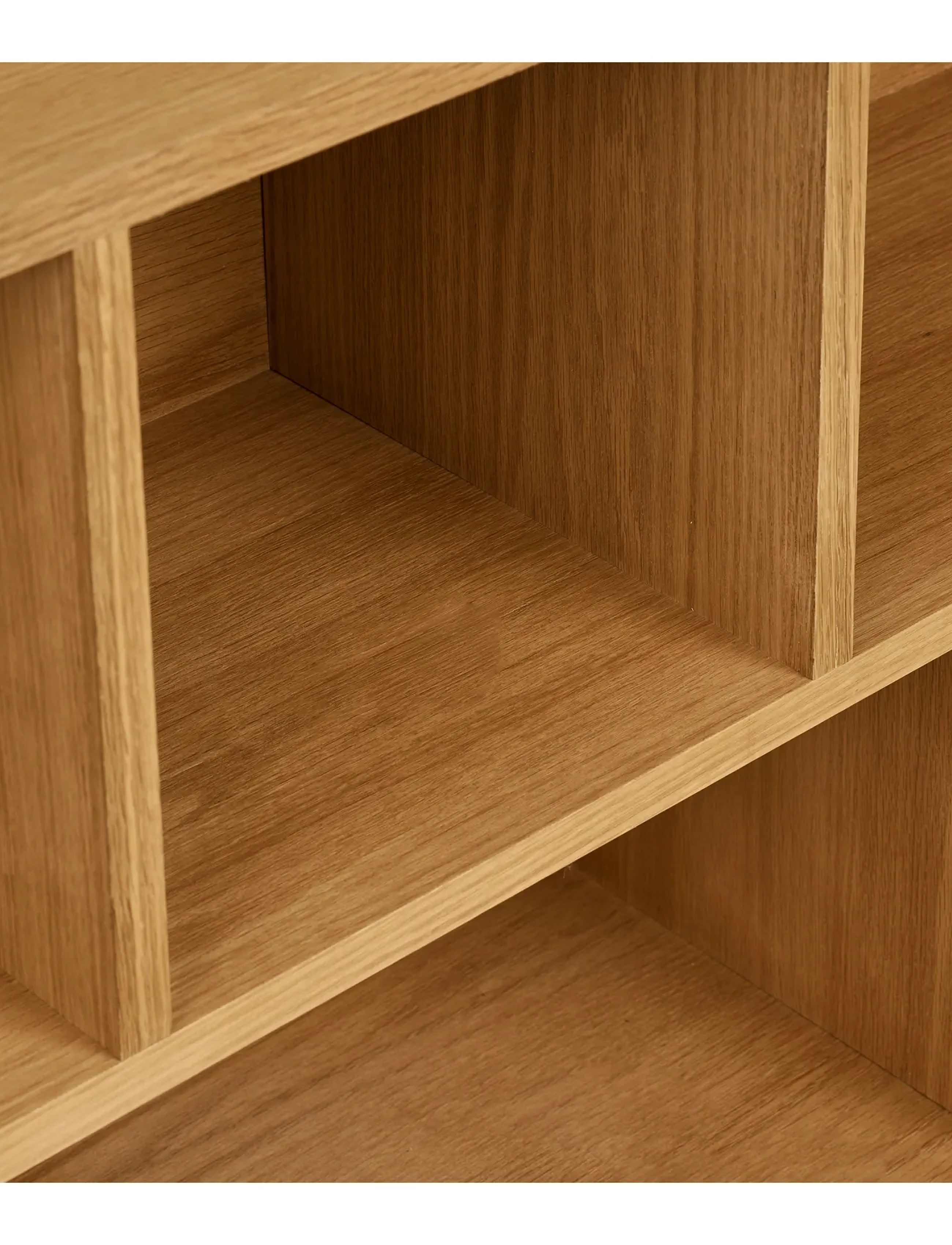 House Nordic - Helle - Book cabinet, oak/oak veneer, natural, 30x112x104,5 cm - skabe - natural - 3