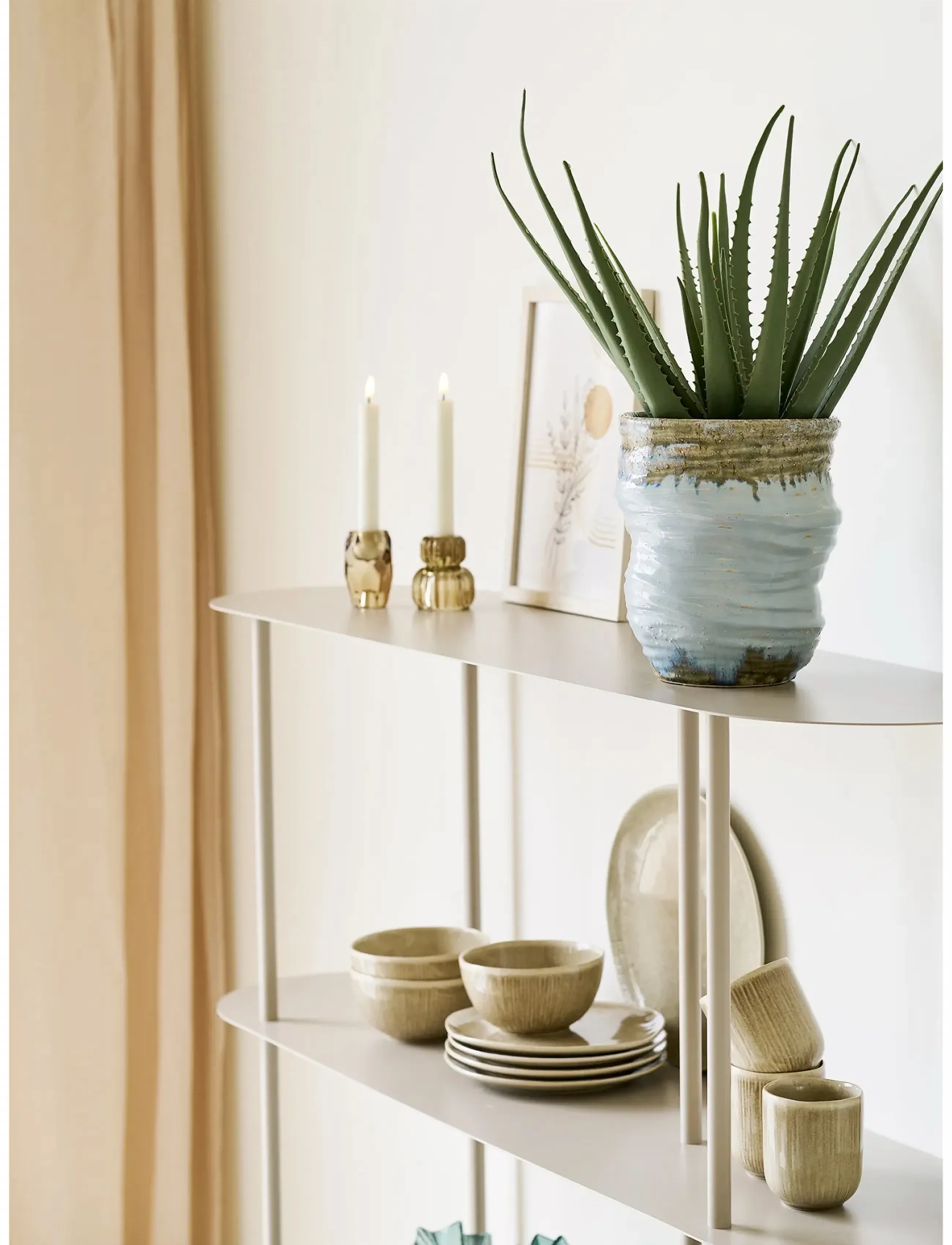House Nordic Karo, 118X31X139 cm, Beige, Møbler > Hylder, Unisex