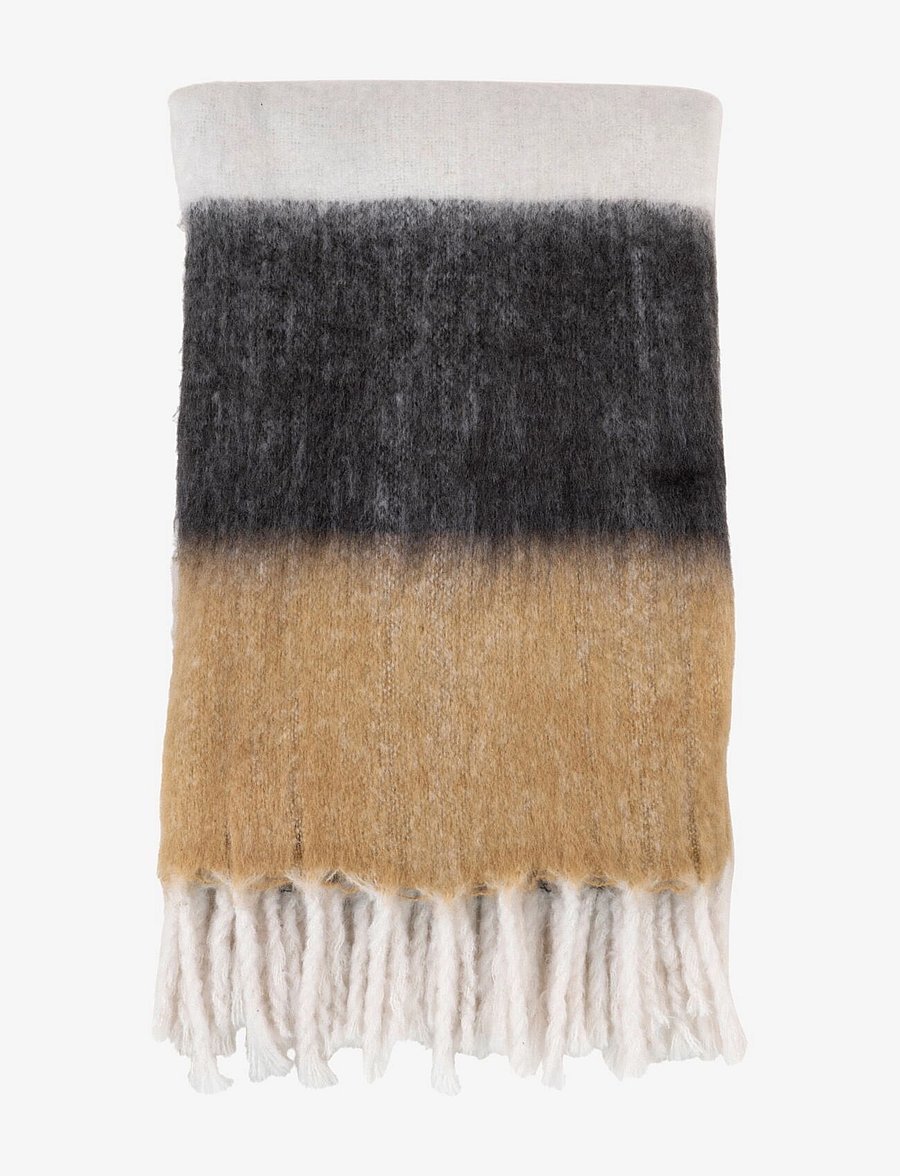 House Nordic - Aina - Blanket - Plaid, black/white/brown 170x130 cm - decken - black / white / brown - 1
