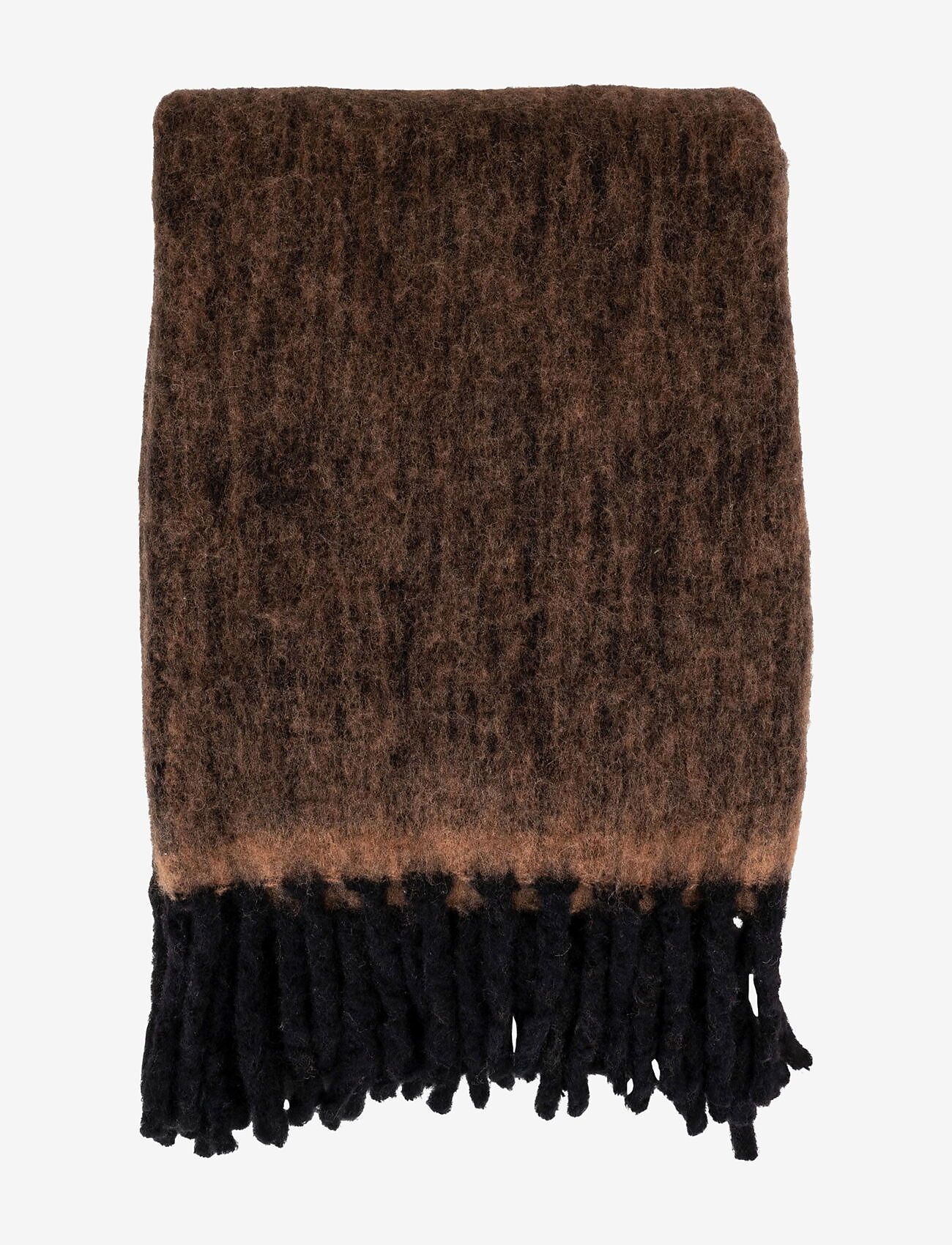 House Nordic - Liva - Blanket - Plaid, brown 130x170 cm - plaider - brown - 1