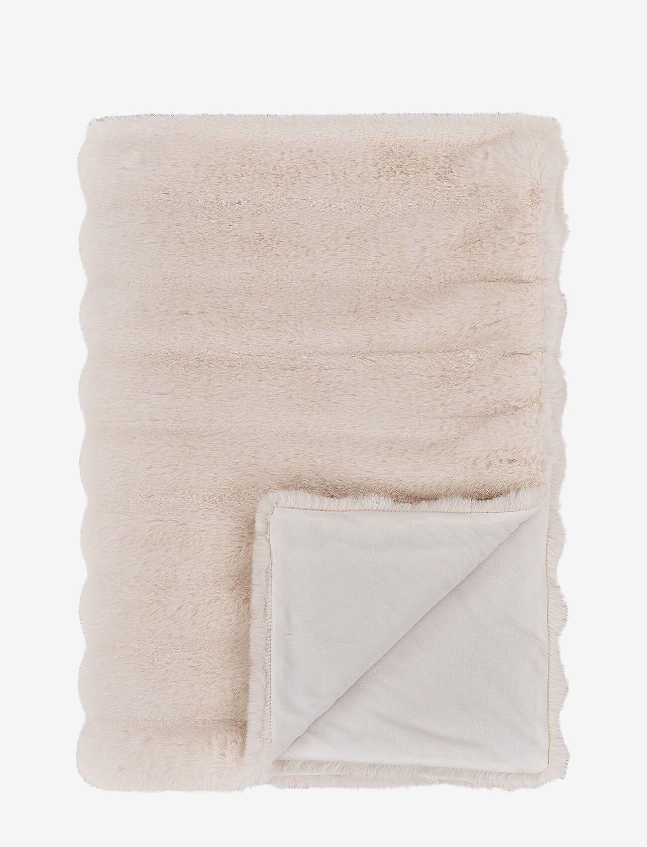 House Nordic - Elin - Blanket - Plaid, artificial fur, white 130x180 cm - white - 0