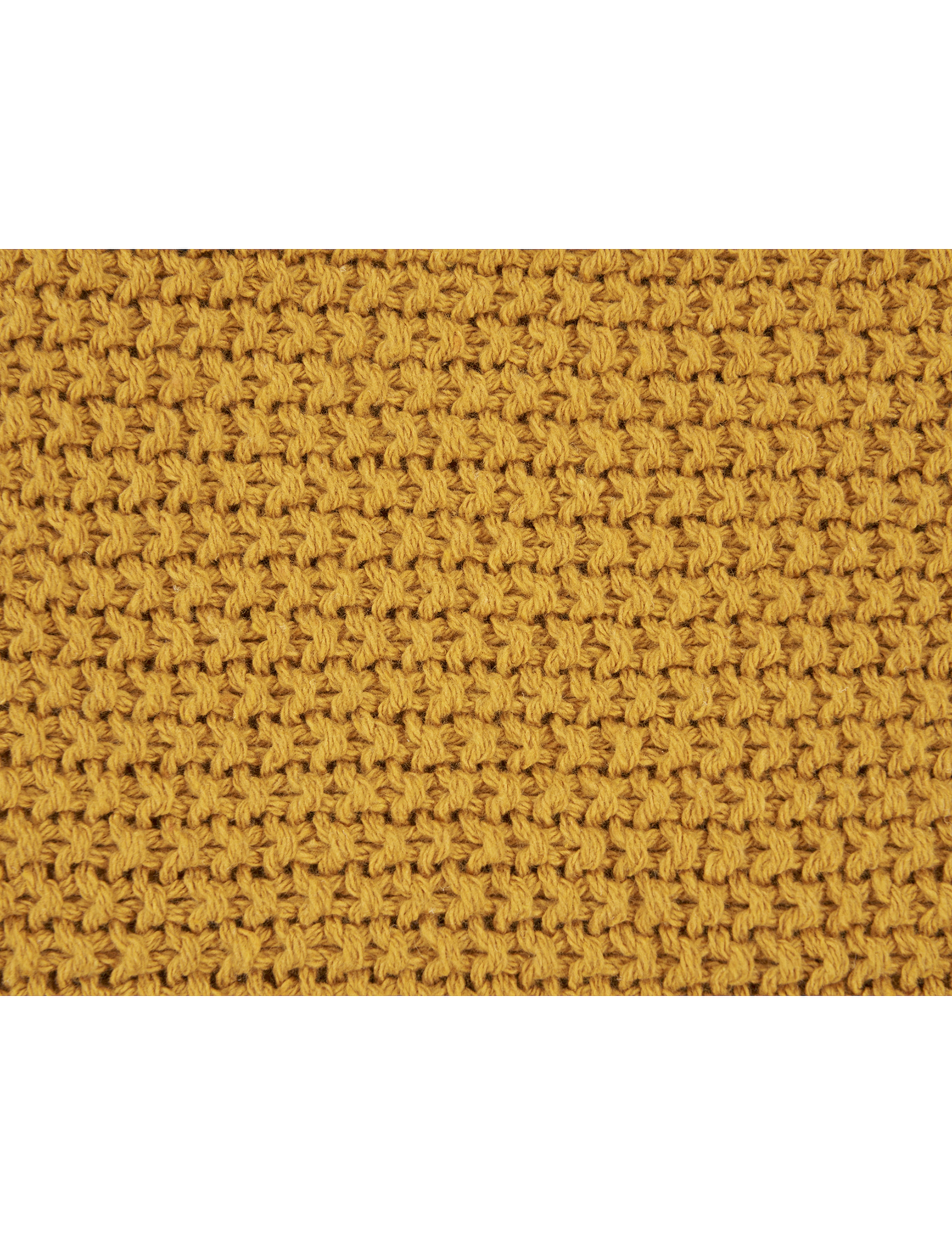 House Nordic Nia Blanket Plaid, Cotton, Ochre 130X170 Cm, X130X170 cm, Cushions & Blankets, Orange - Blankets Throws, Homeware