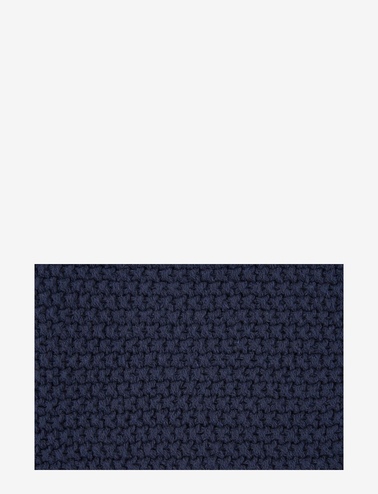 House Nordic - Sira - Blanket - Plaid, cotton, dark blue 130x170 cm - filtar & plädar - dark blue - 1