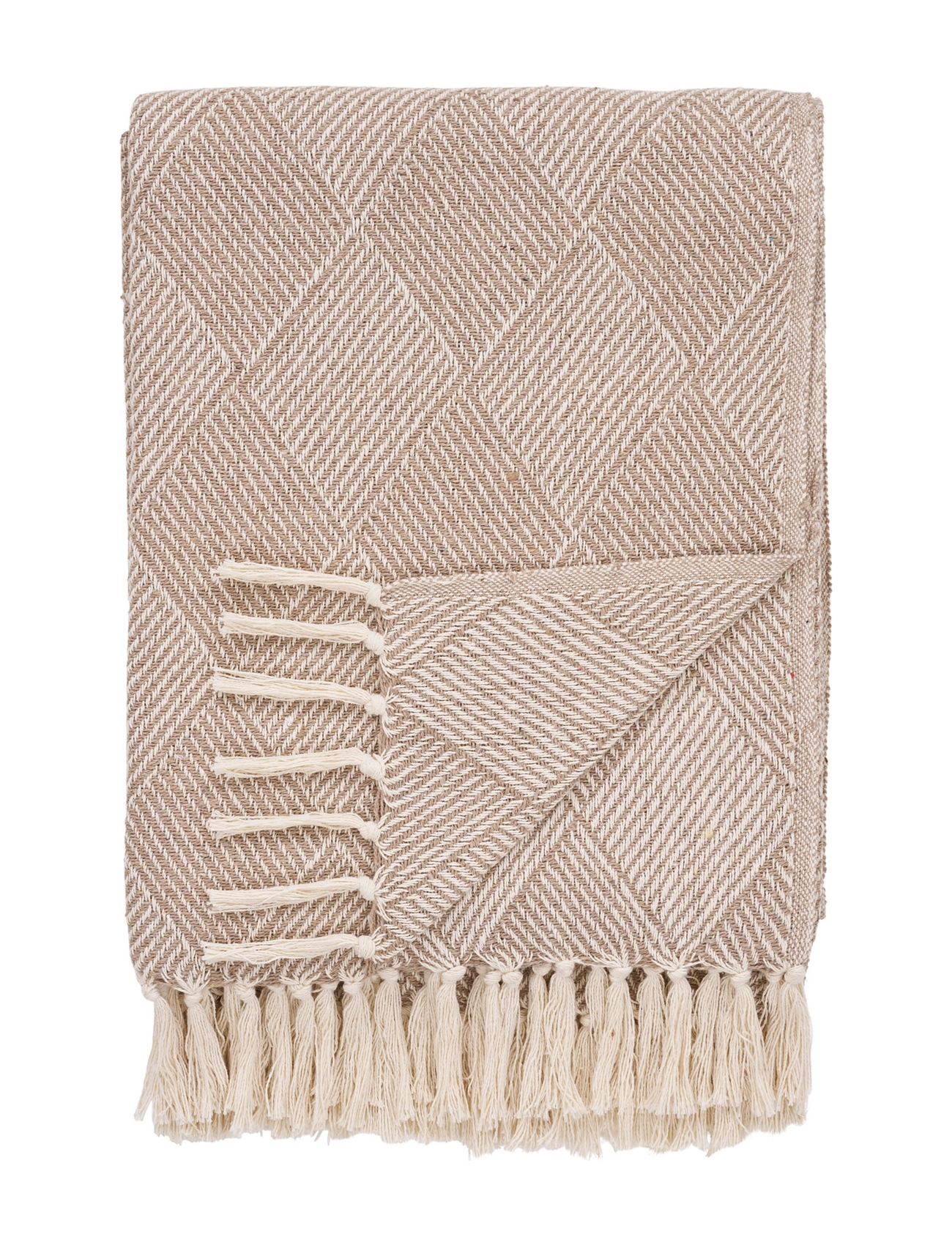 House Nordic Yva Plaid, Taupe, 130X180 Cm, Tæppe og plaid, Beige, Str: 130X180CM