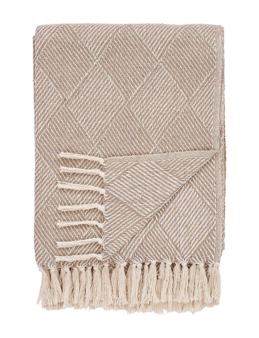 House Nordic - Yva - Plaid, taupe, 130x180 cm - decken - taupe - 1