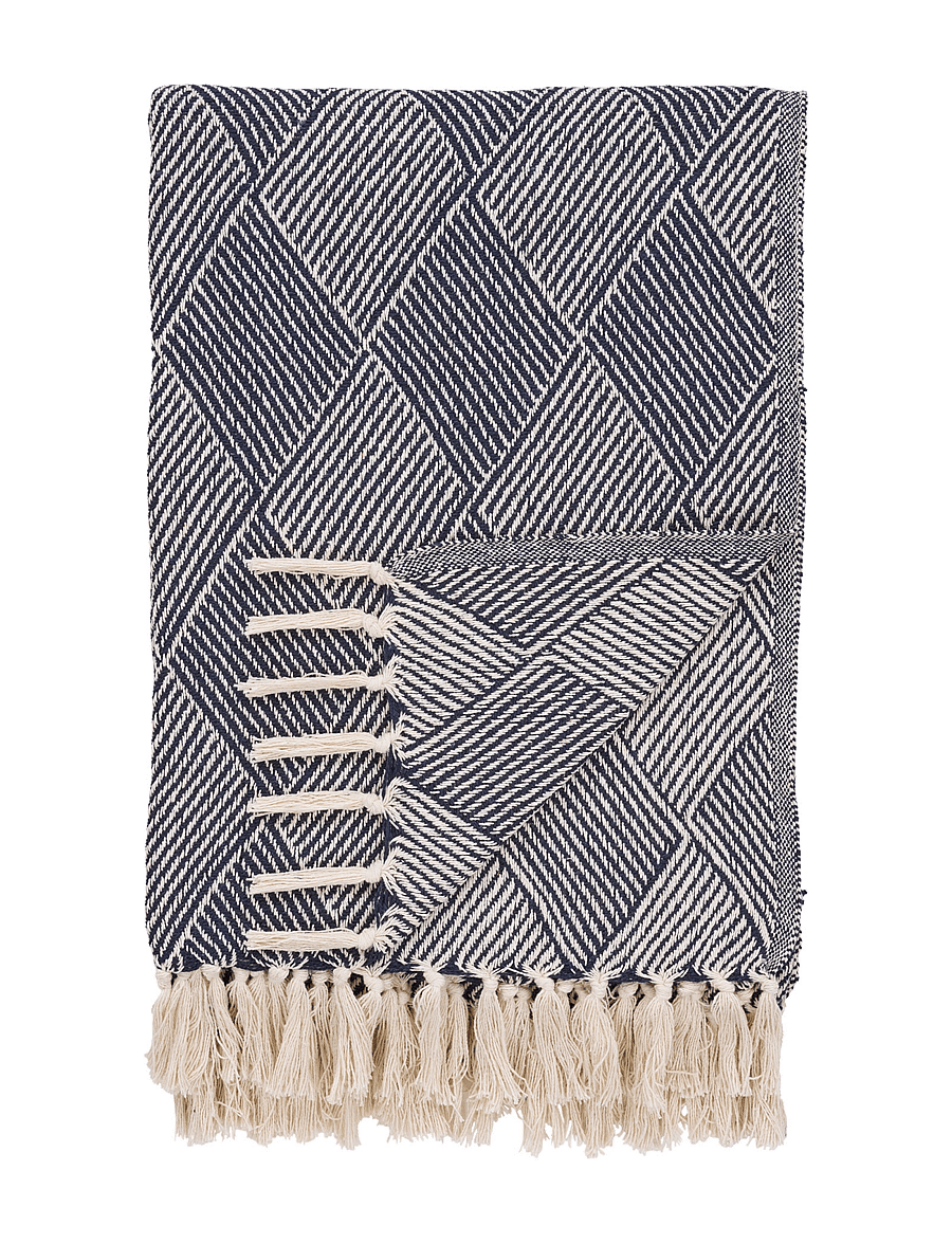 House Nordic - Yva - Plaid, blue, 130x180 cm - decken - blue - 1