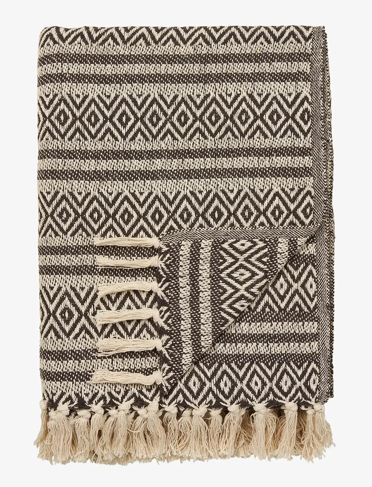 House Nordic - Inga - Plaid, brown, 130x180 cm - nach preis einkaufen - brown - 0