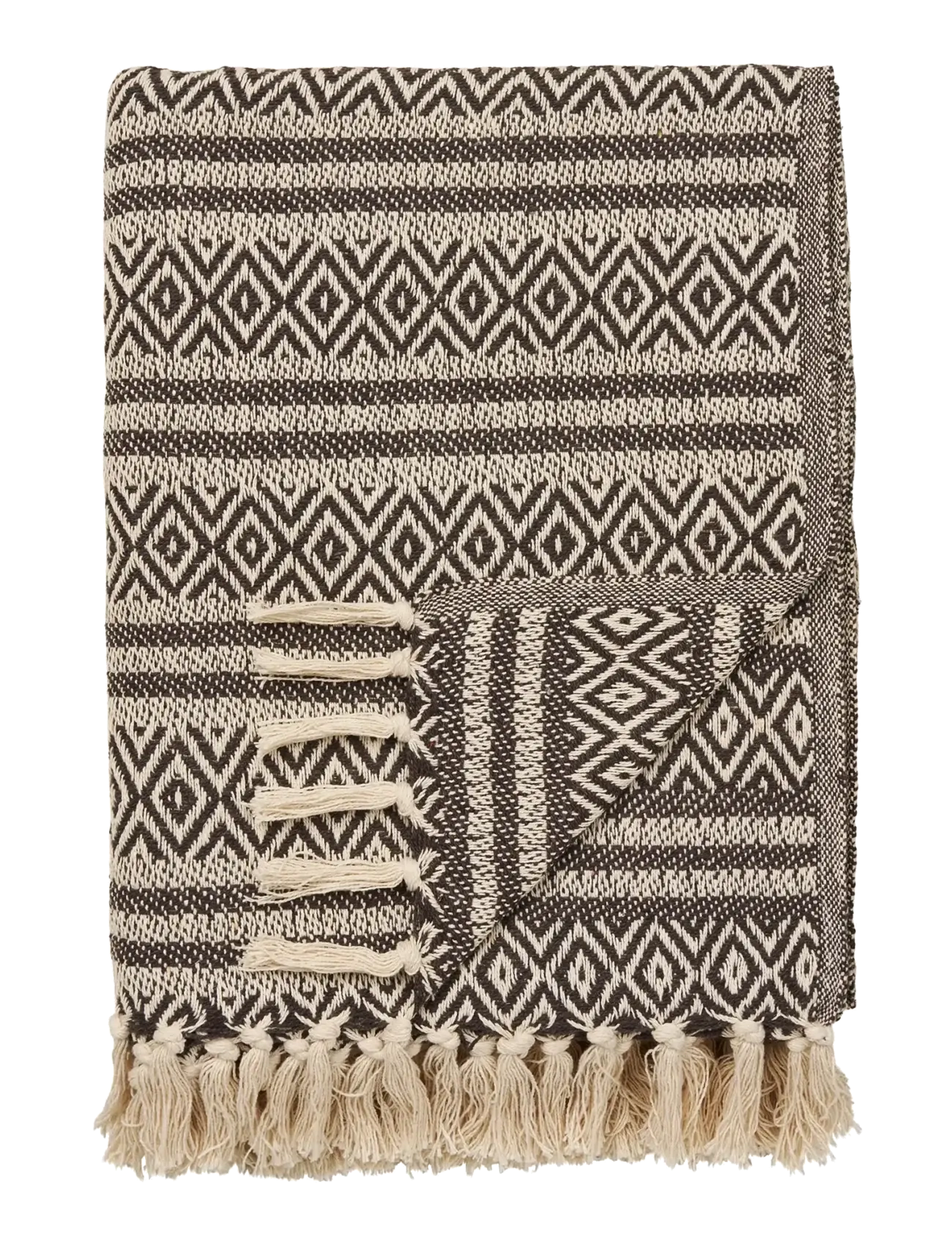 Inga - Plaid, brown, 130x180 cm - BROWN