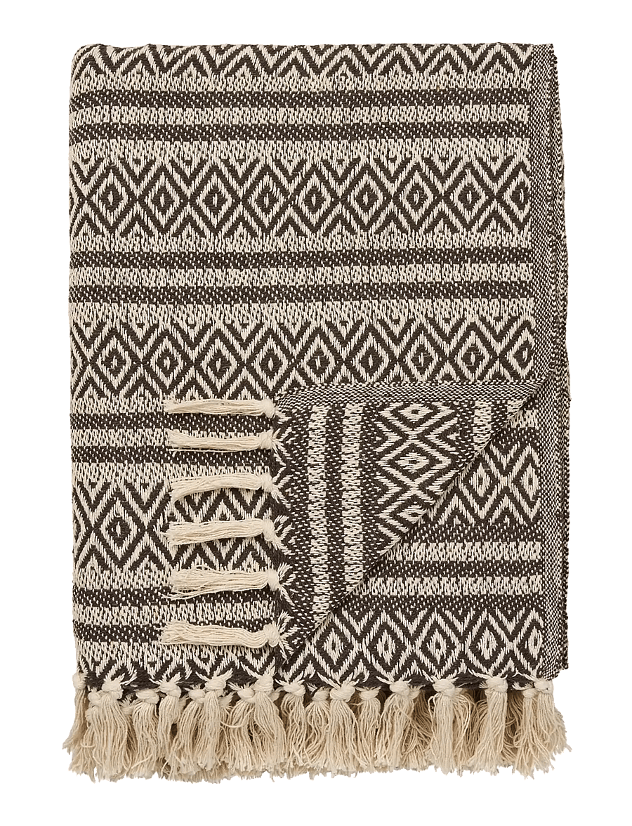 House Nordic - Inga - Plaid, brown, 130x180 cm - decken - brown - 1