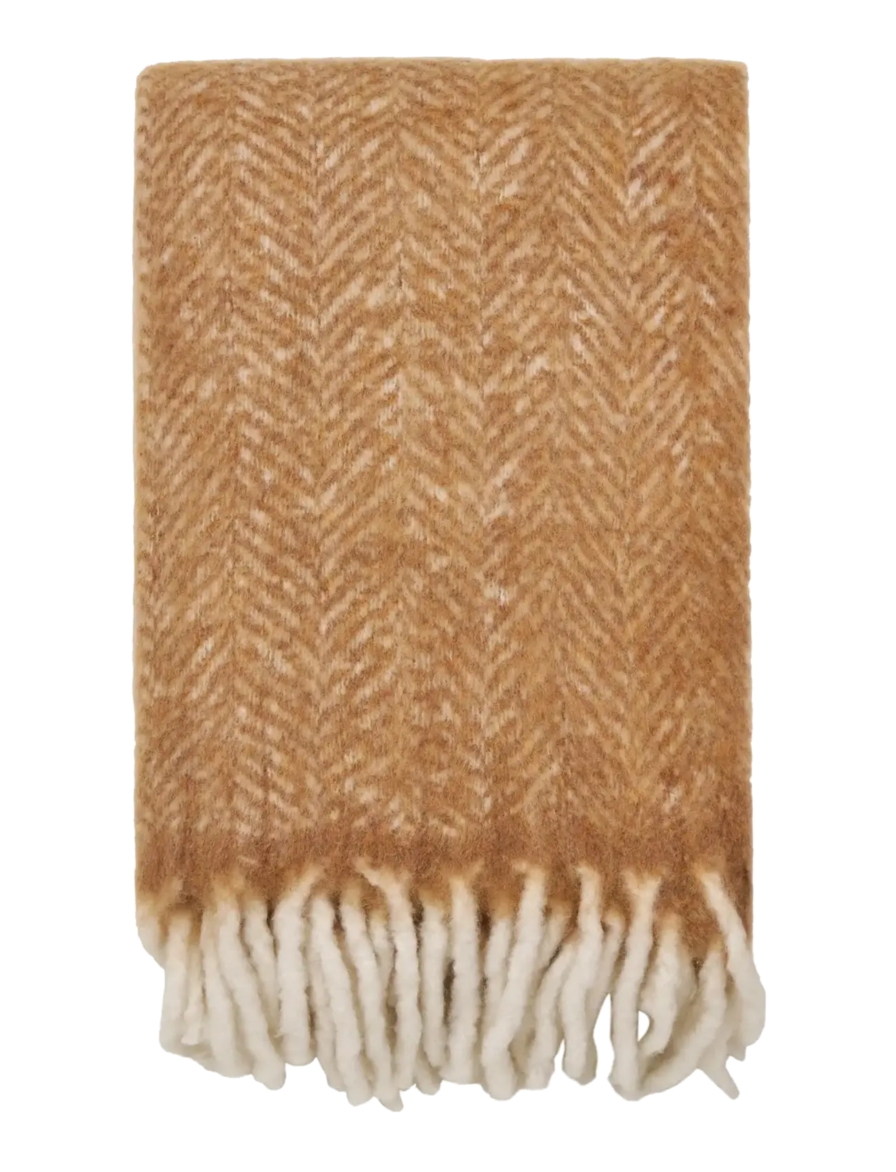 House Nordic Jorun Plaid, Wool Mix, Tan, 130X170 Cm, Tæppe og plaid, Beige, Str: 170X130CM