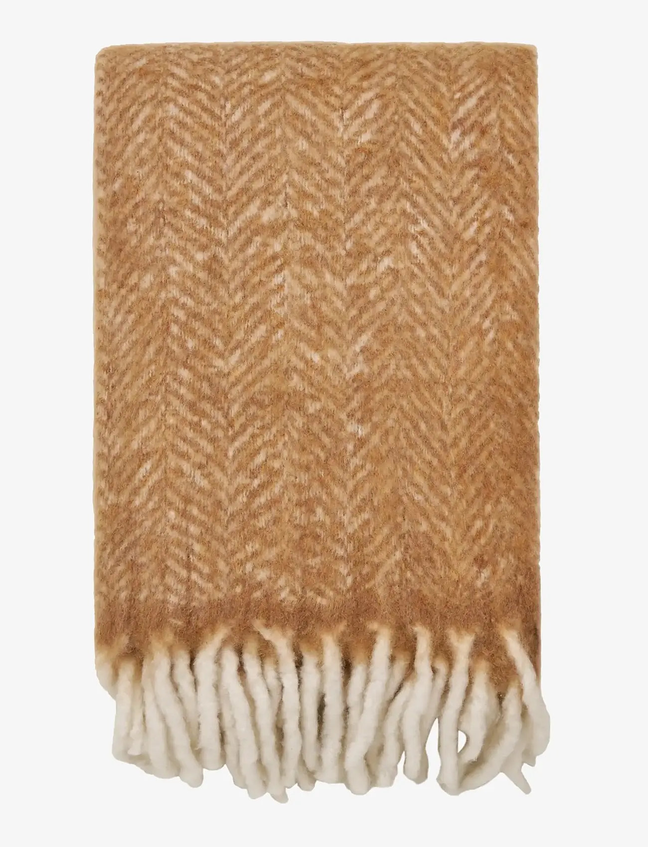 House Nordic - Jorun - Plaid,  wool mix, tan, 130x170 cm - nach preis einkaufen - tan - 0