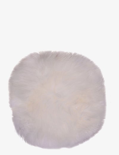 House Nordic Disa - Lambskin seat, ivory, real lambskin, Ø35 cm - Stuhlkissen - IVORY / cream