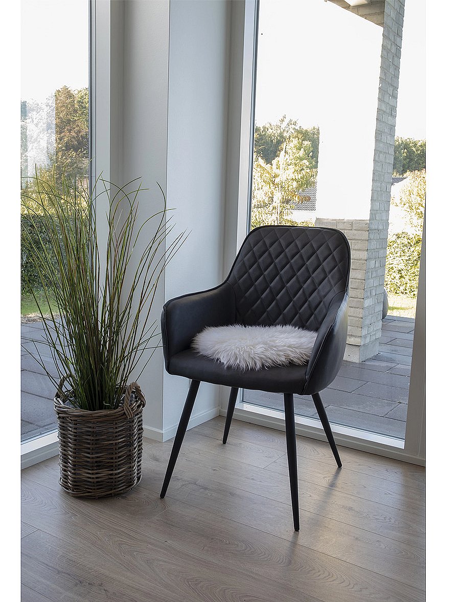 House Nordic - Disa - Lambskin seat, ivory, real lambskin, Ø35 cm - tooli padi - ivory - 0