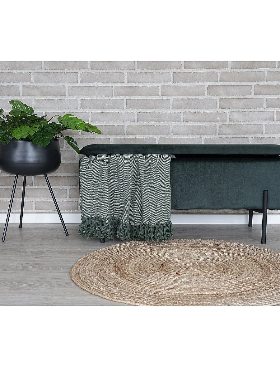 House Nordic - Rina - Rug, braided jute, nature ø90 cm - andere teppiche - natural - 0
