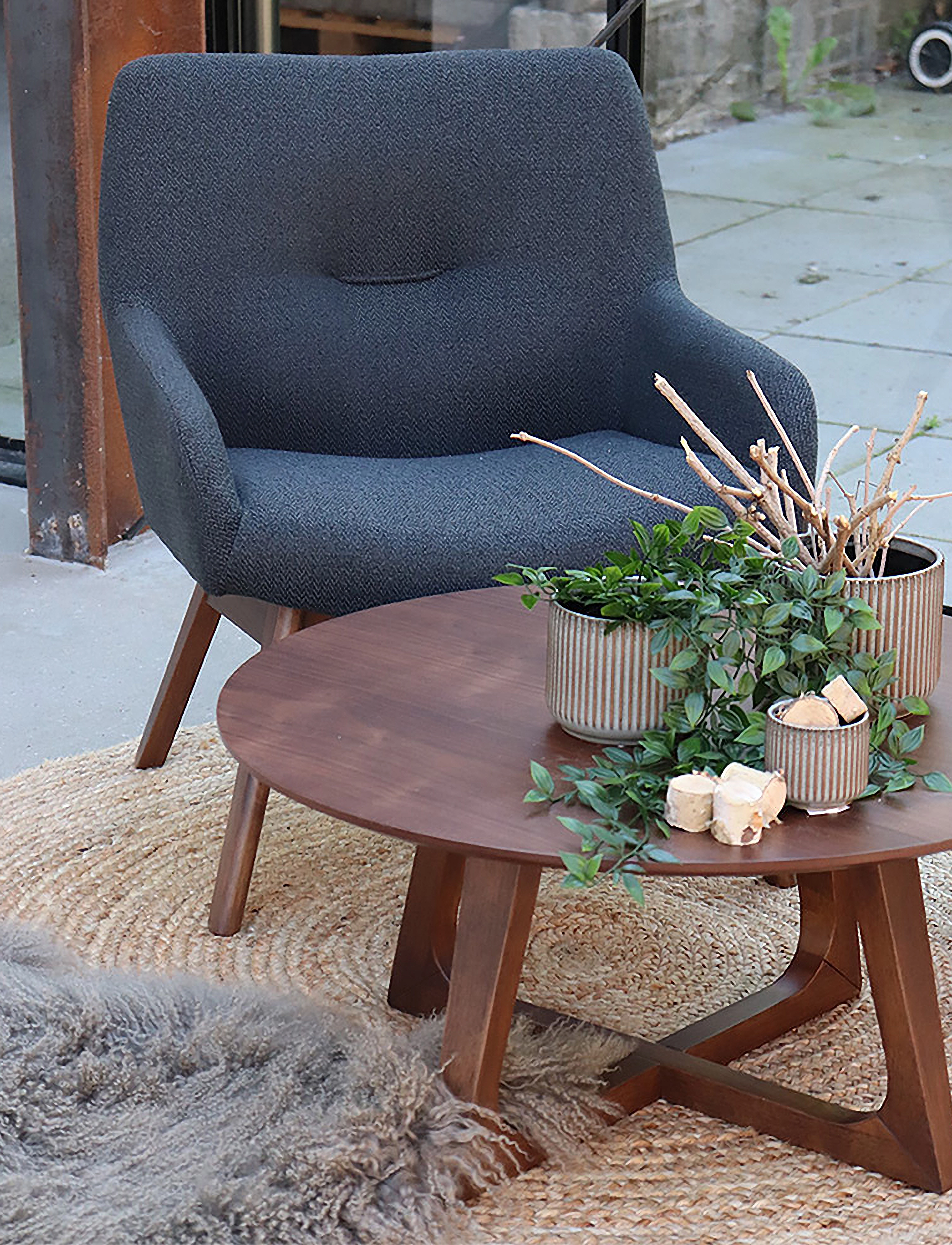 House Nordic - Rina - Rug, braided jute, nature ø150 cm - bomullstepper & filleryer - natural - 2