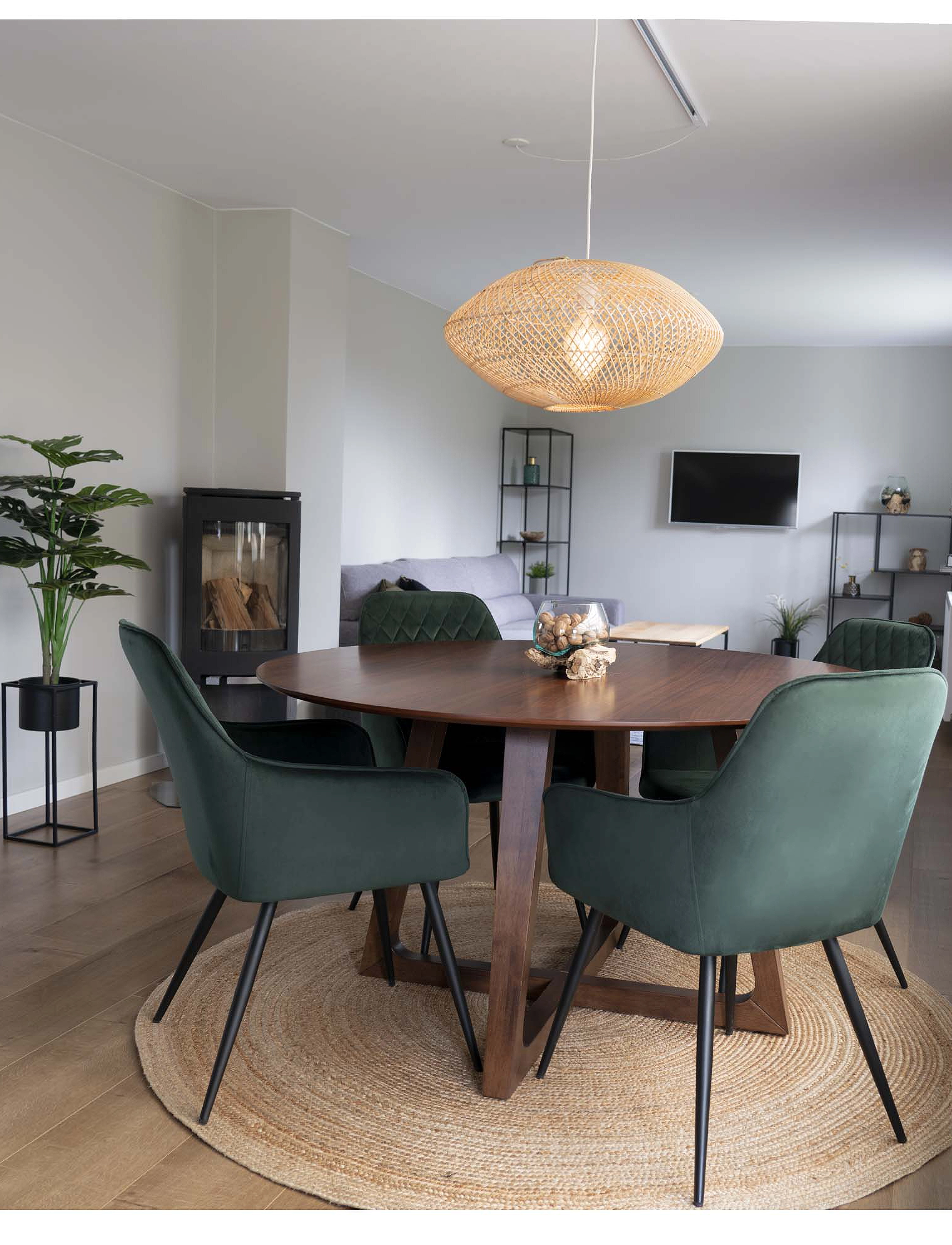 House Nordic Rina - Rug, Braided Jute, Ø 180 cm, Beige, Tæpper > Bomuldstæpper Og Kludetæpper, Unisex
