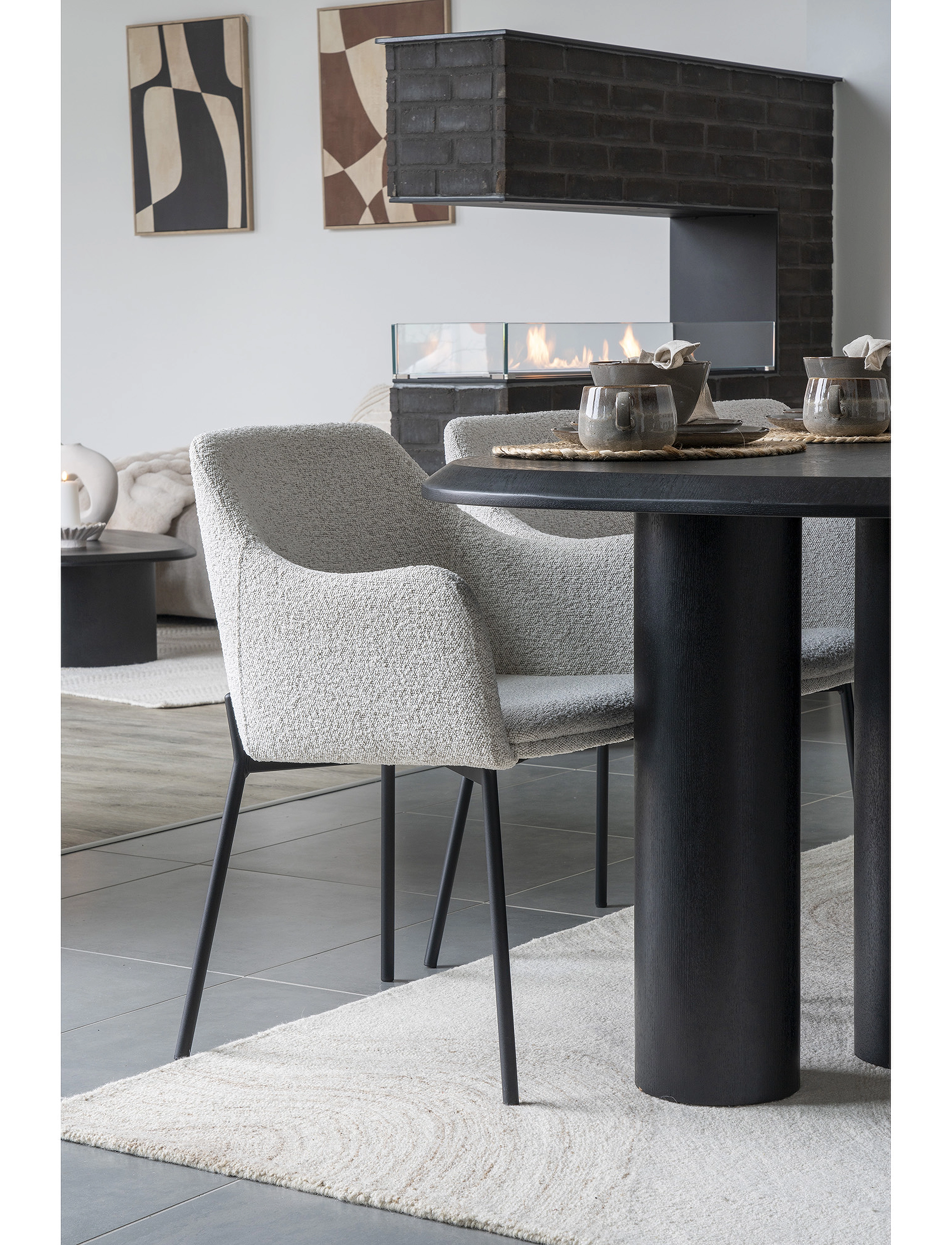 House Nordic - Trine - Rug, hand tufted, light brown/ivory 160x230 cm - wollteppiche - light brown / ivory - 4