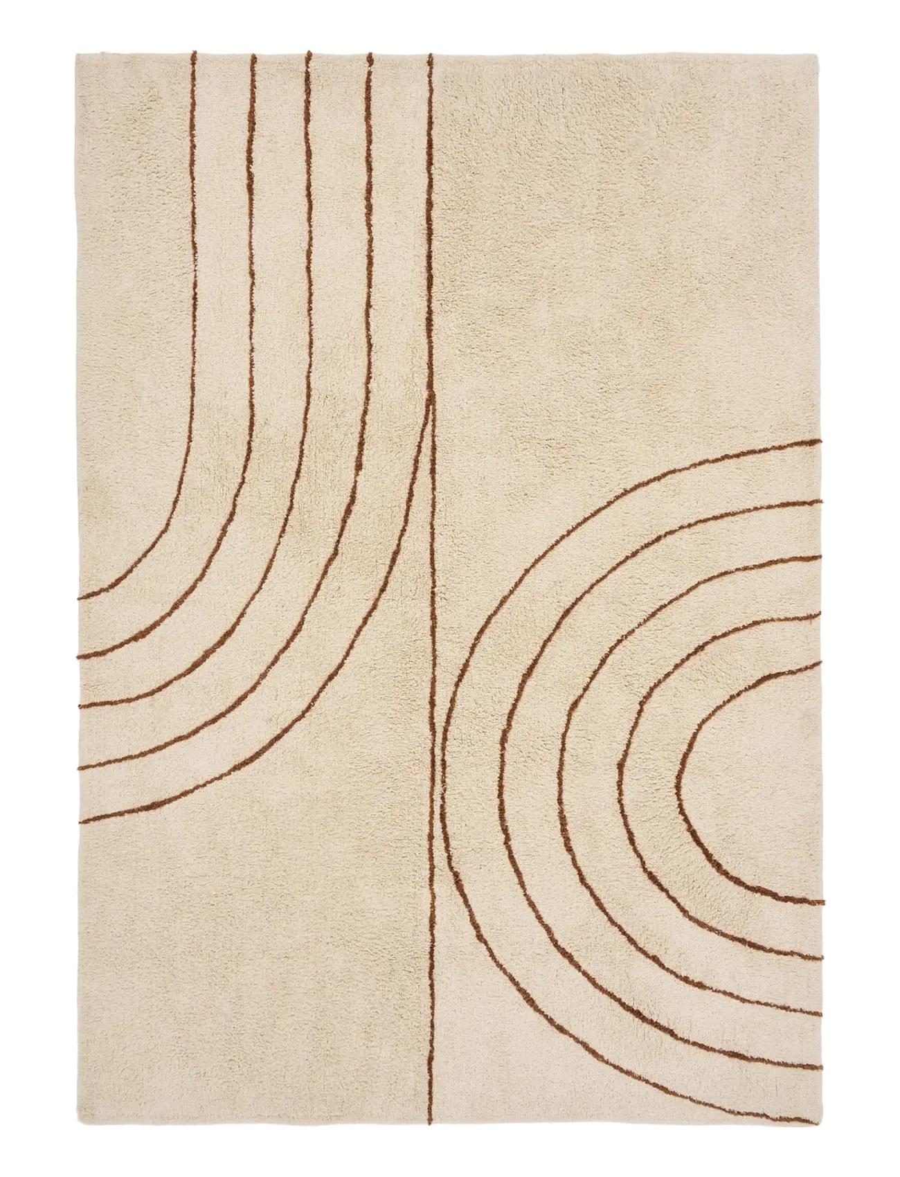 House Nordic Kaja - Rug, cotton with print, beige - House Nordic - BEIGE / beige