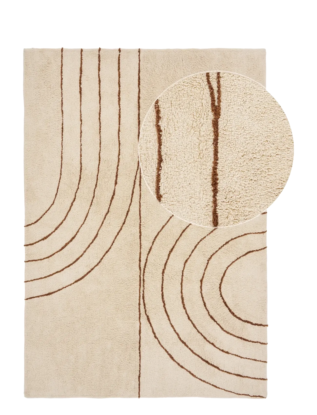 House Nordic - Kaja - Rug, cotton with print, beige - baumwollteppiche & flickenteppich - beige - 2