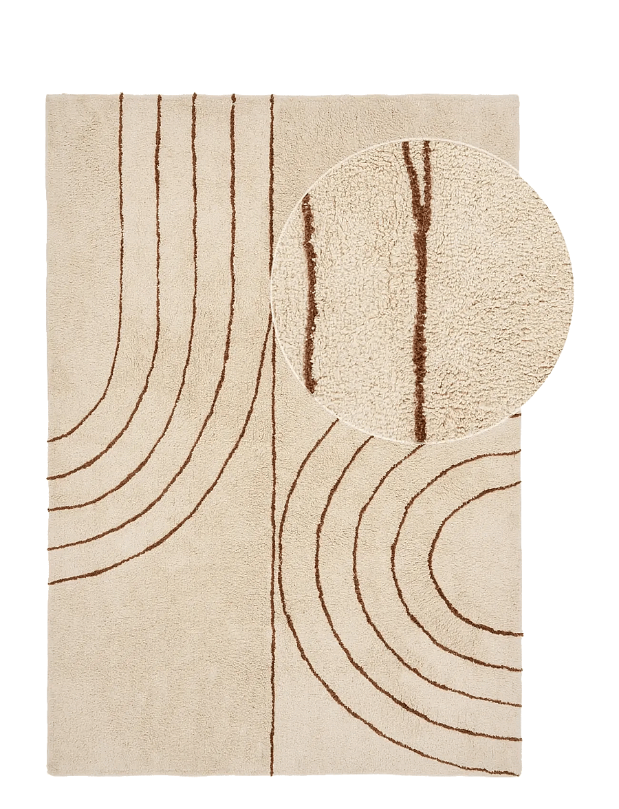 House Nordic - Kaja - Rug, cotton with print, beige - baumwollteppiche & flickenteppich - beige - 2