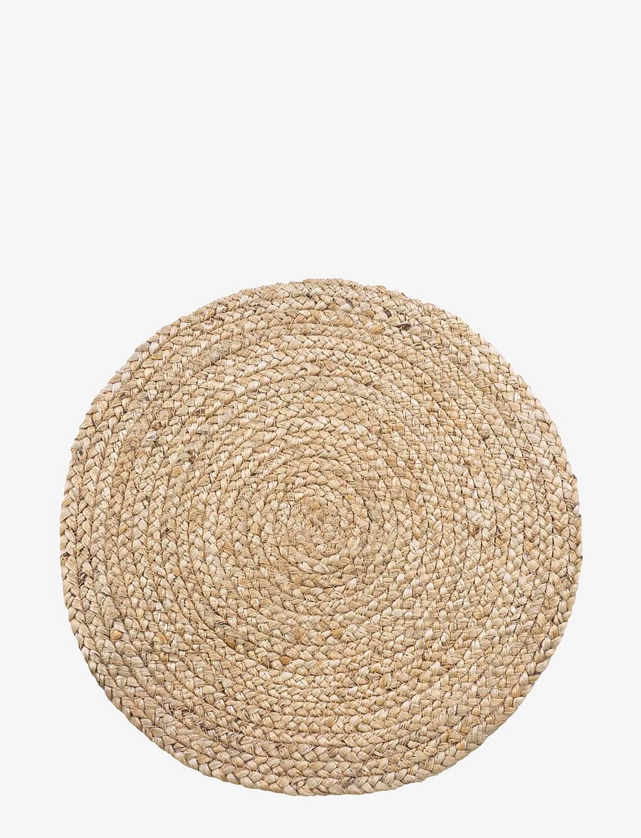 House Nordic - Rina - Placemat in braided jute, nature ø38 cm, set of 4 - taldrikualused - natural - 2