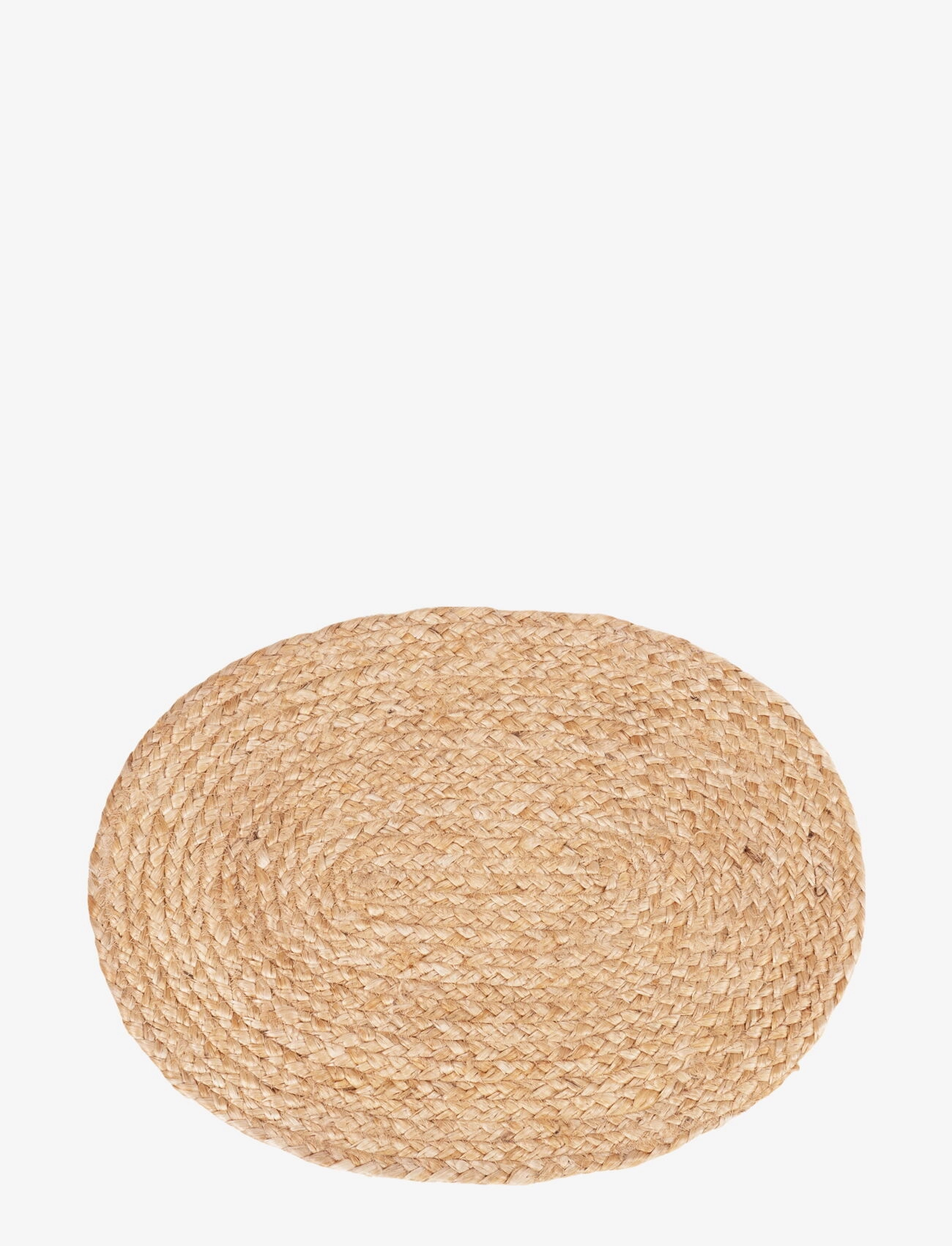 House Nordic - Rina - Placemat in braided jute, nature, oval 35x45 cm, set of 4 - galda un krūžu paliktņi - natural - 2
