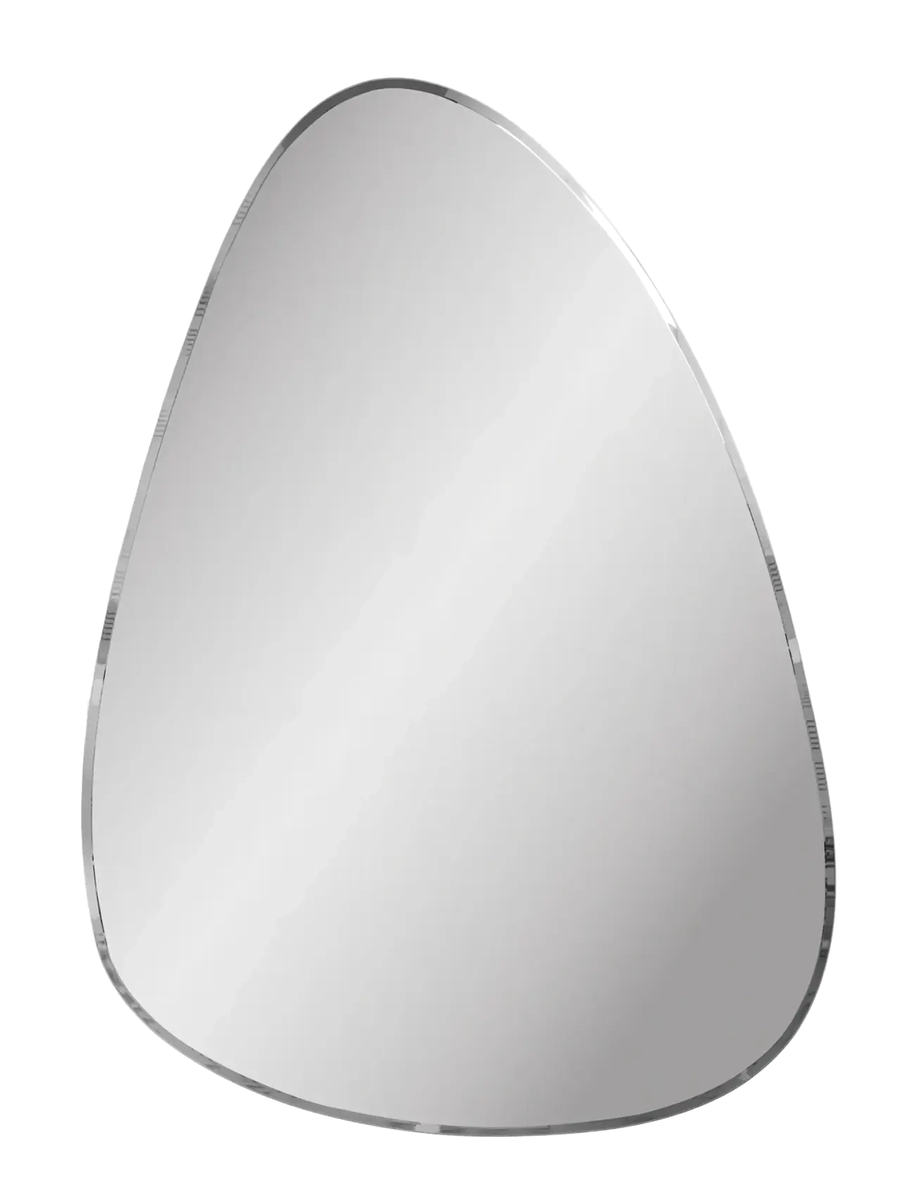 House Nordic Moa Wall Mirror, Organic Shape, Facet, 70X100 Cm, Vægspejl, Sølv, Str: 0.5X70X100CM
