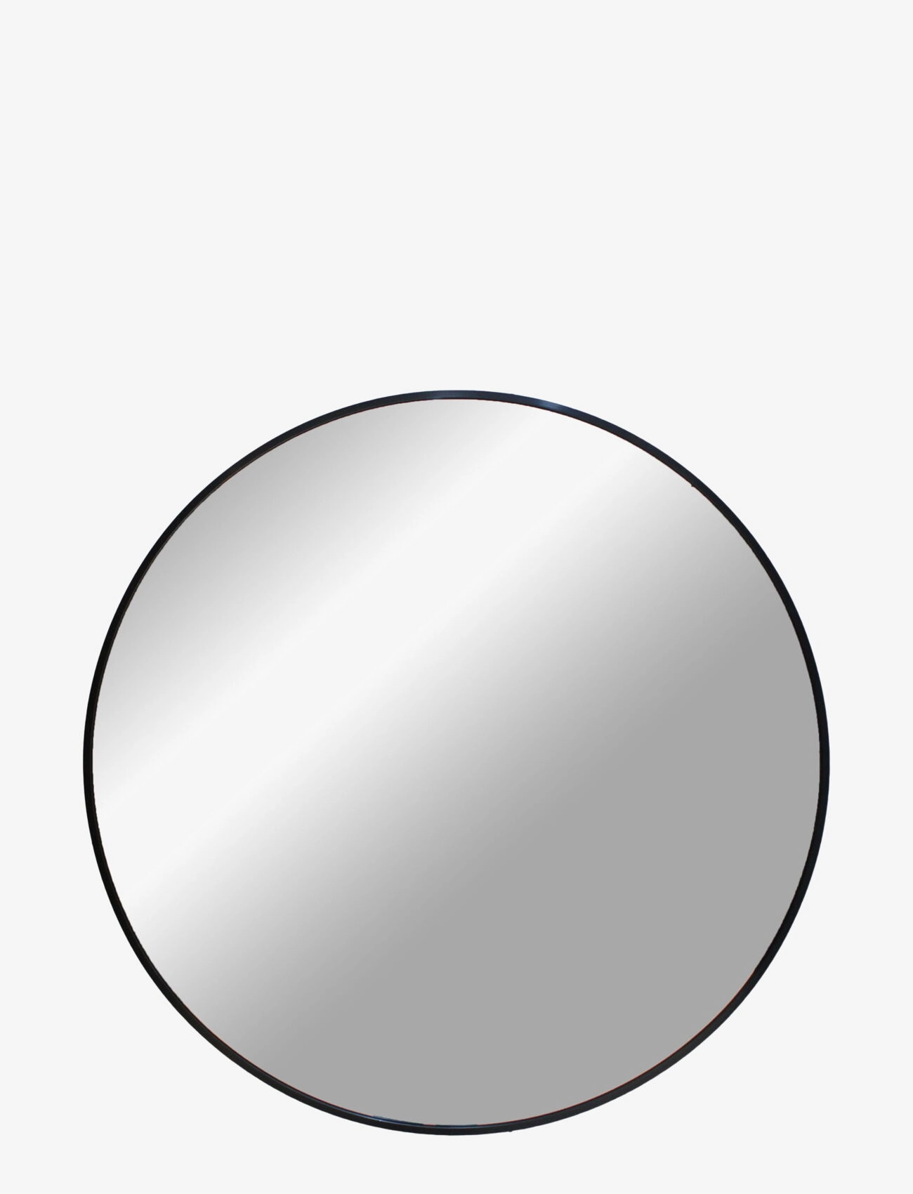 House Nordic Liva Mirror, Aluminium, Black, Ø80 Cm, Vægspejl, Sort, Str: 80X80X3CM