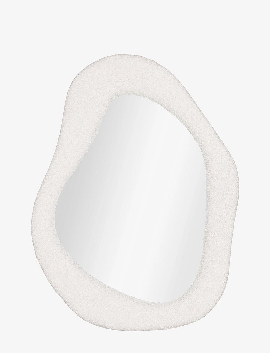 House Nordic - Frida - Mirror, teddy, white 46,5x61 cm - lustra ścienne - white - 1