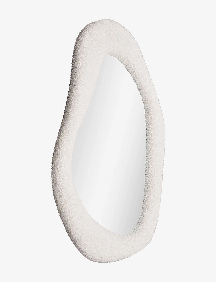 House Nordic - Frida - Mirror, teddy, white 46,5x61 cm - lustra ścienne - white - 2