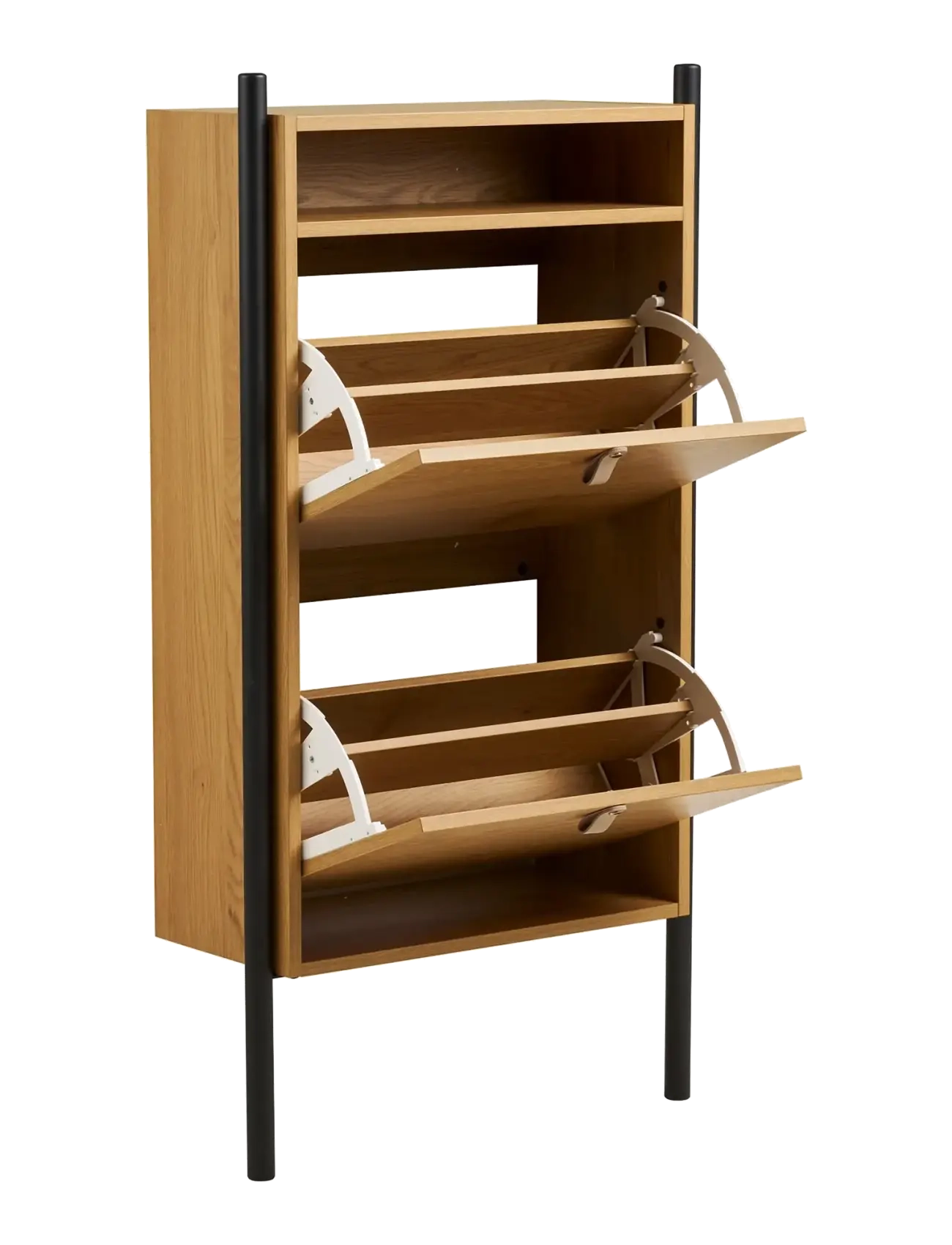 House Nordic - Bjørk - Shoe cabinet, oak look, 62x26x118 cm - skabe - natural - 2