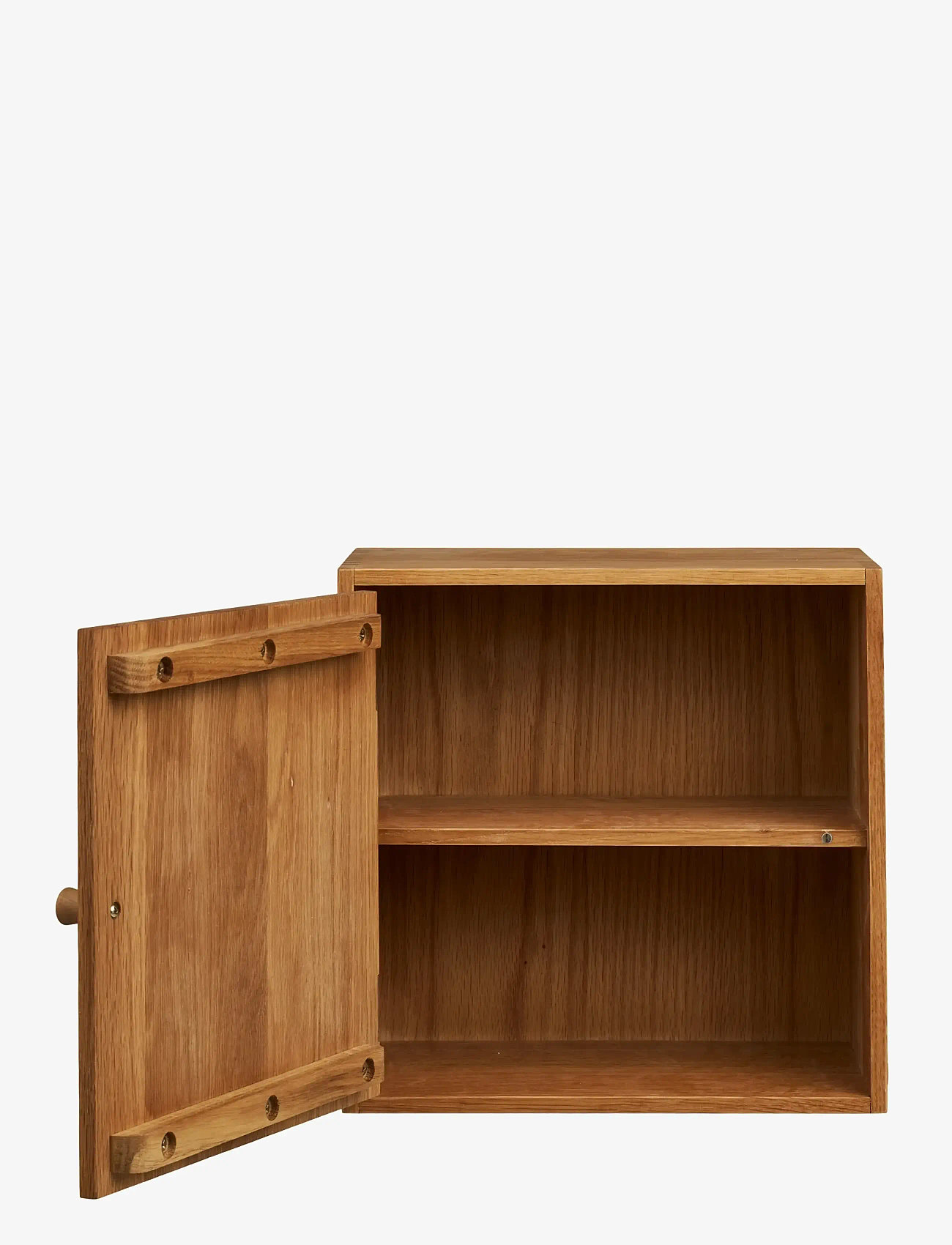 House Nordic - Nanna - Wall shelf with door, oak , 18x30x30 cm - storage & shelves - natural - 1