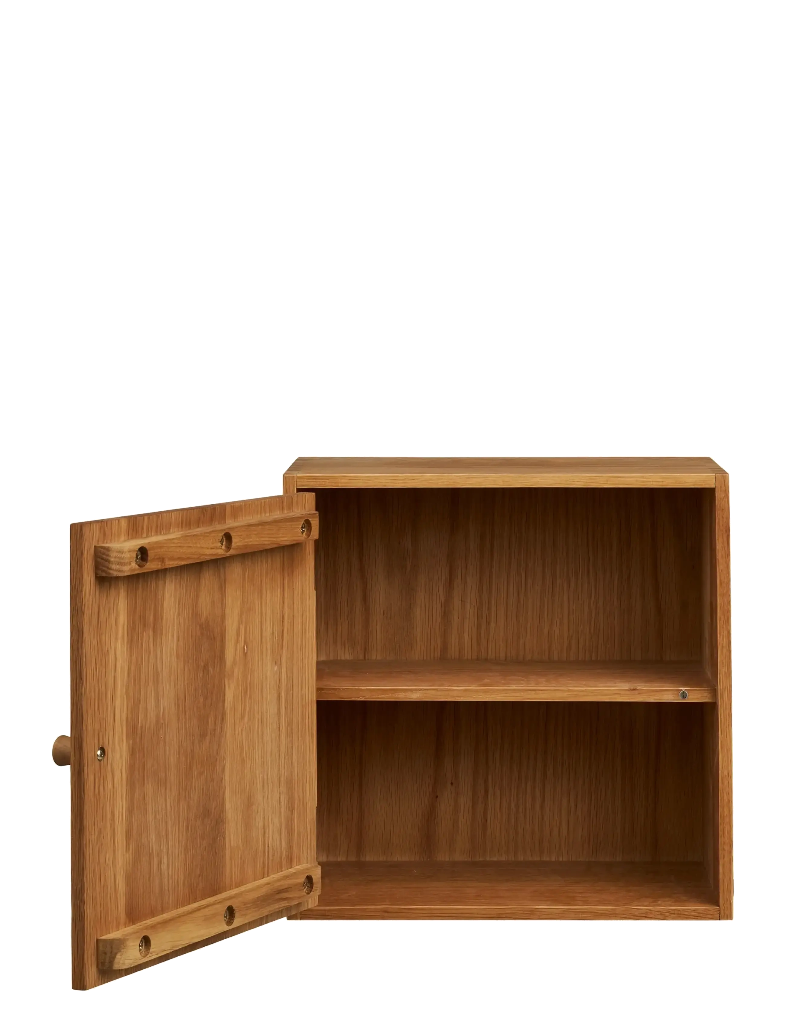 House Nordic - Nanna - Wall shelf with door, oak , 18x30x30 cm - hylder - natural - 2