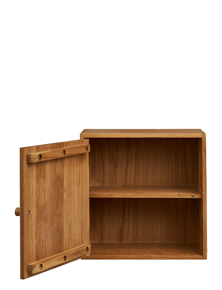House Nordic - Nanna - Wall shelf with door, oak , 18x30x30 cm - uzglabāšana un plaukti - natural - 2