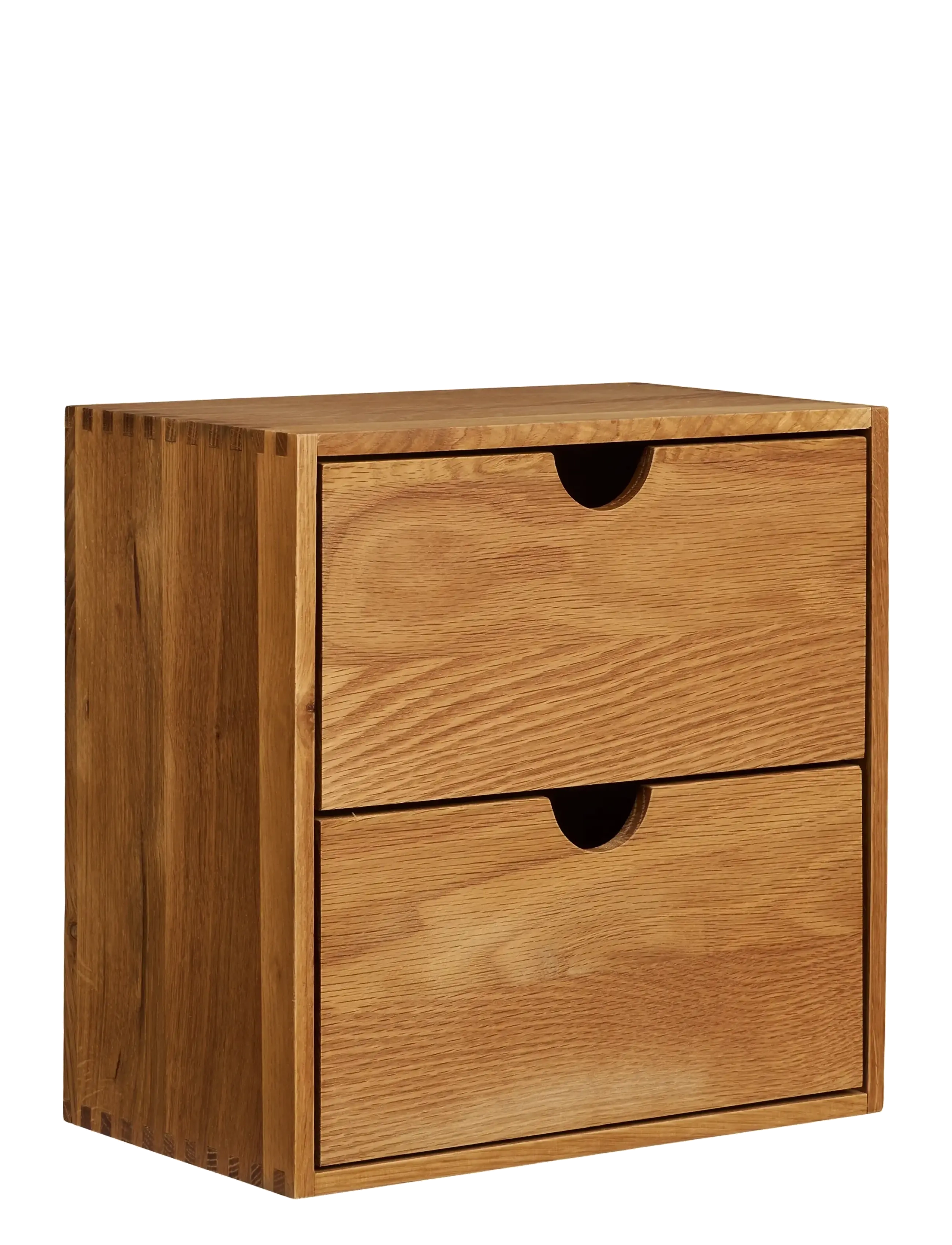 Nanna - Wall shelf with door, oak, 18x30x30 cm - NATURAL