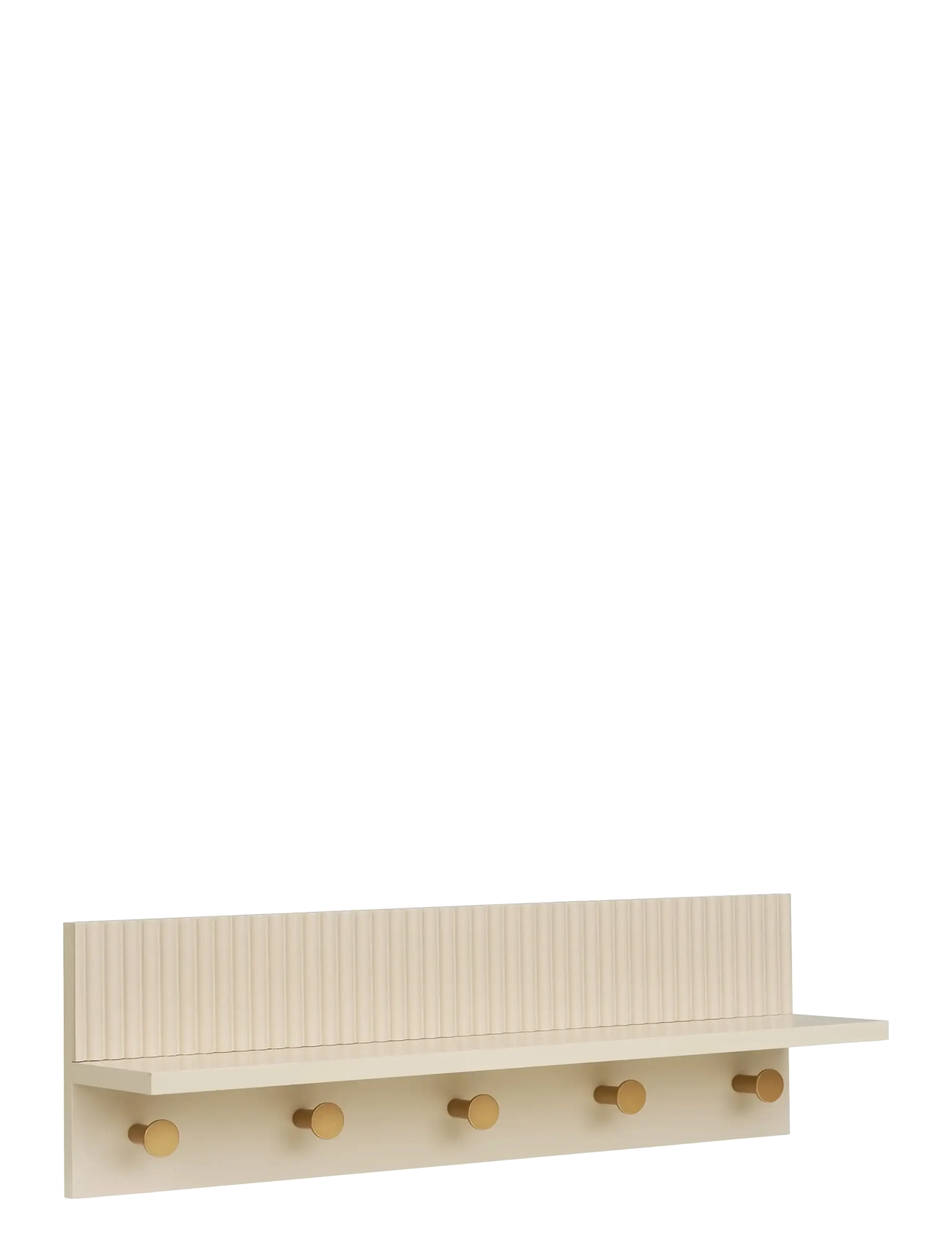 House Nordic Randi Wall Shelf With Hooks, Hylde, Creme, Str: 12X50X16CM
