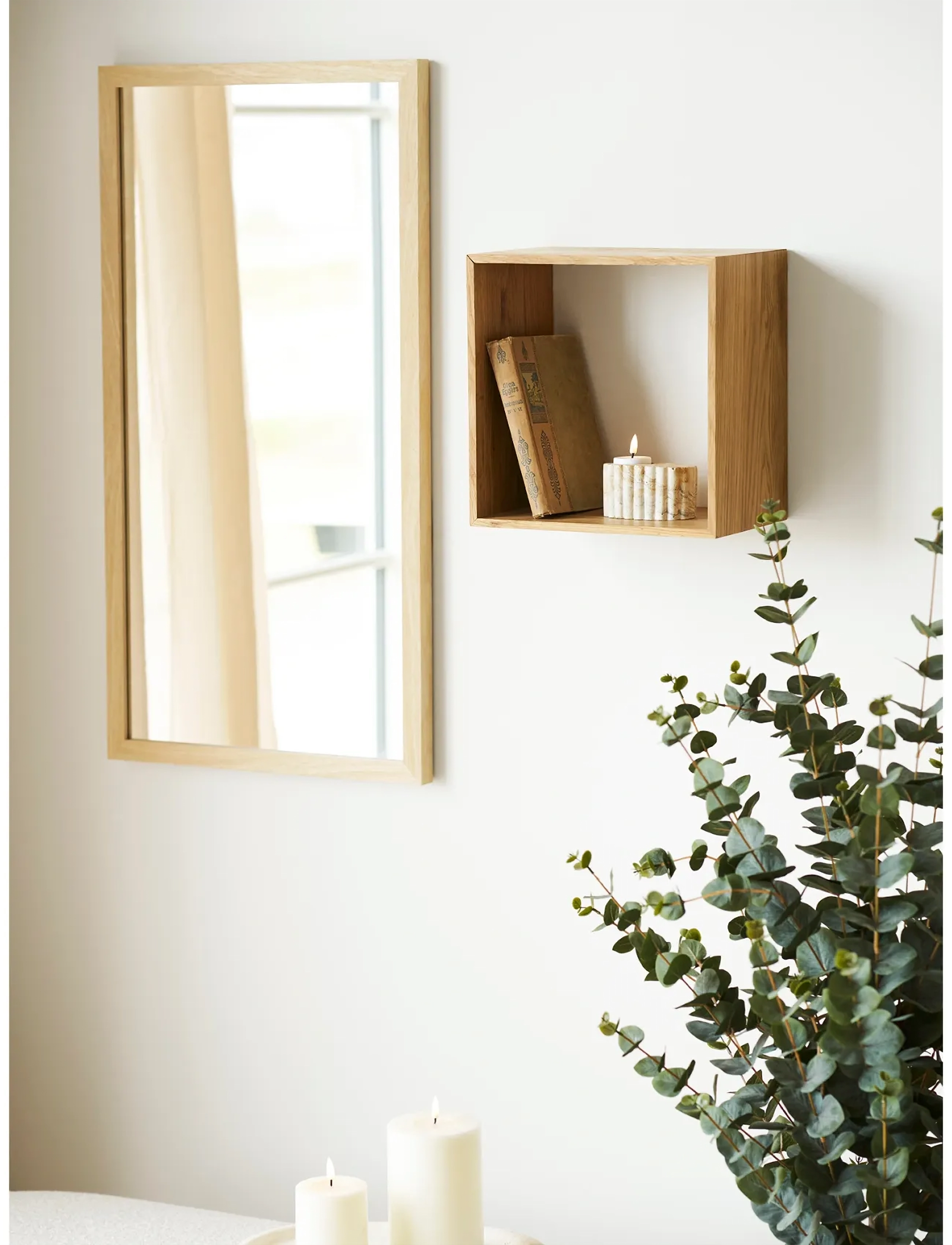House Nordic Magna Wall Shelf, Oak, Natural, 30X18X30 Cm, 18X30X30 cm, Furniture - Shelves, Homeware