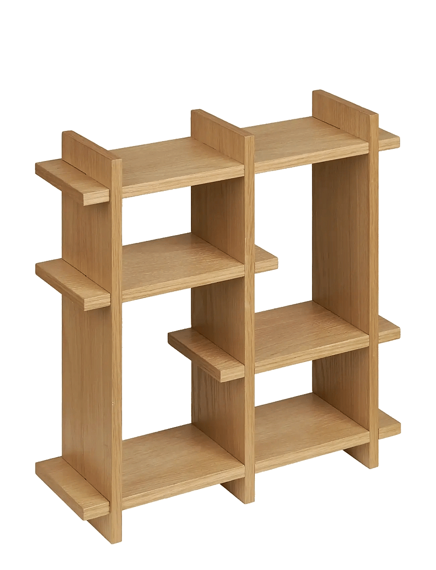 House Nordic - Dora - Wall shelf, oak veneer, natural, 40x12x40 cm - regale und verwahrung - natural - 1